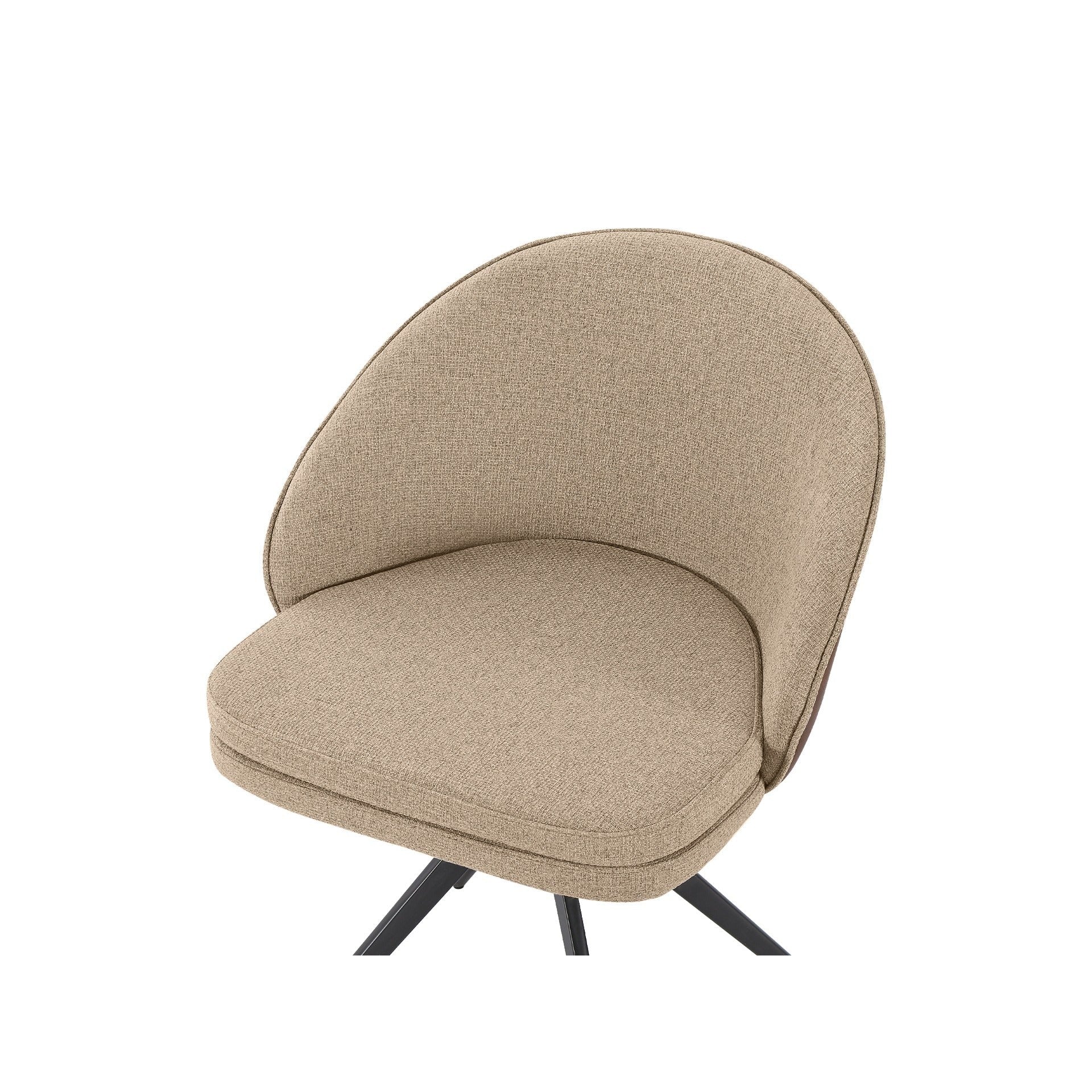 Loren Swivel Dining Chairs - Set of 2 - Light Brown - Image 6