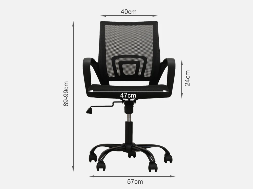 LOUISA Office Chair - BLACK - Image 10