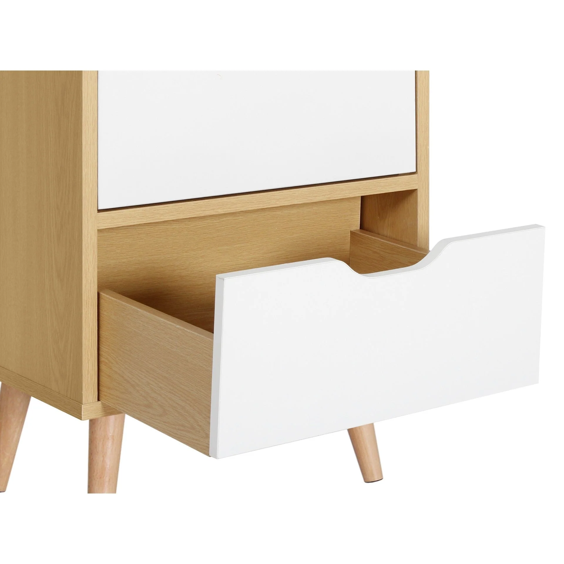 LOY Bedside Table - Maple + White - Image 10