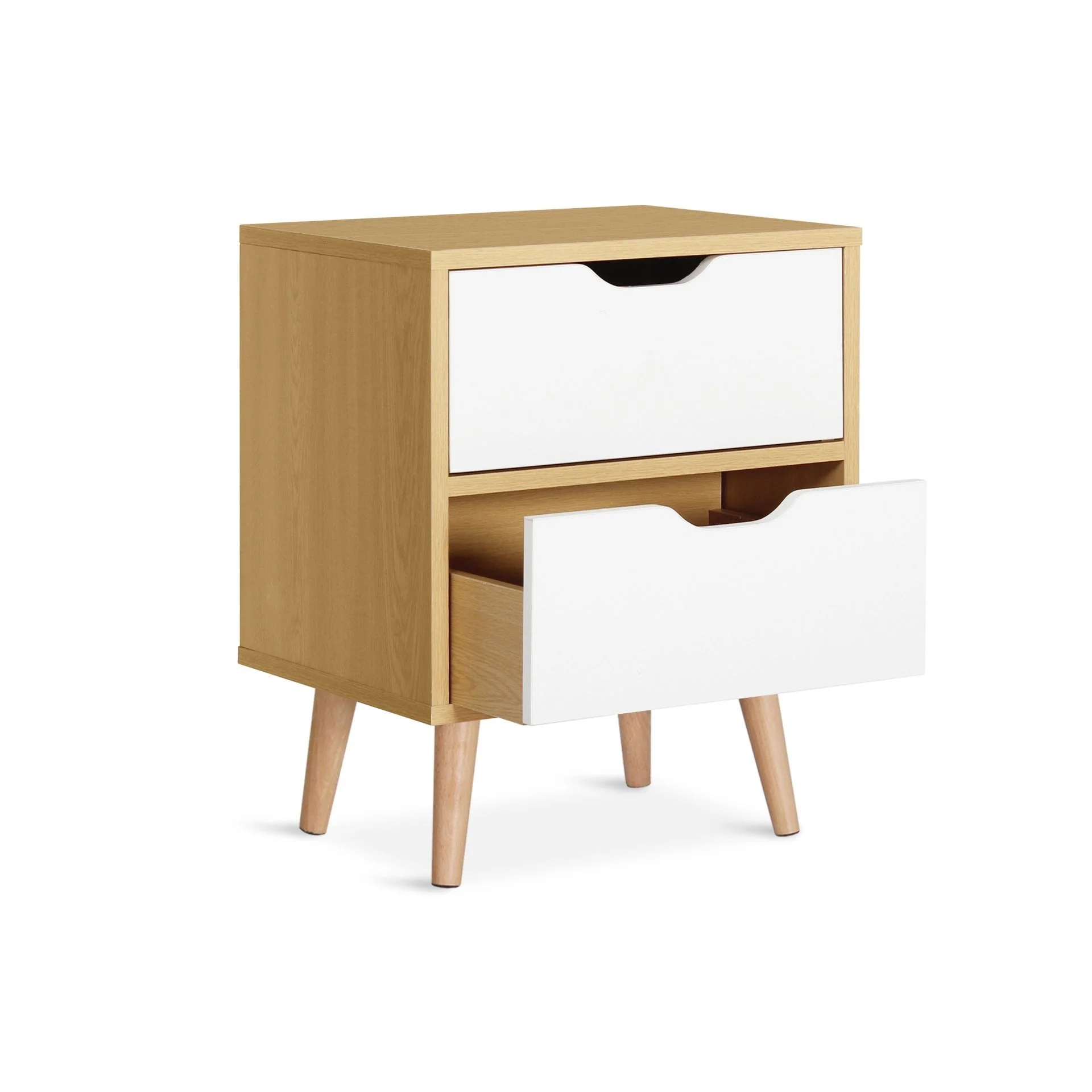 LOY Bedside Table - Maple + White - Image 9