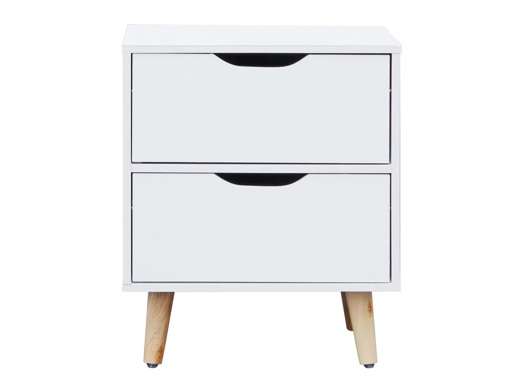 LOY Bedside Table Nightstand - WHITE - Image 5