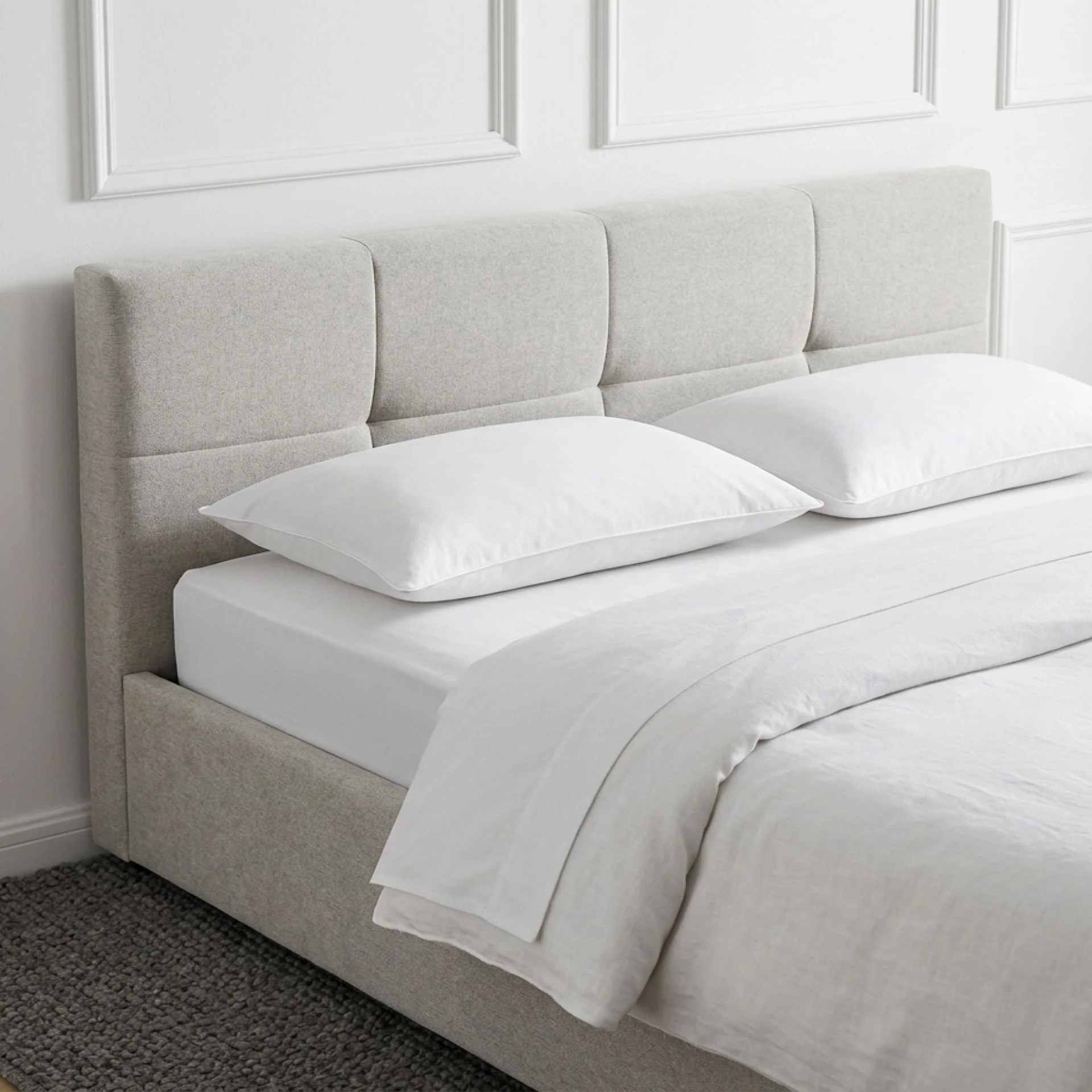 Elevon Queen Gas Lift Bed Frame - Linen Grey - Image 5