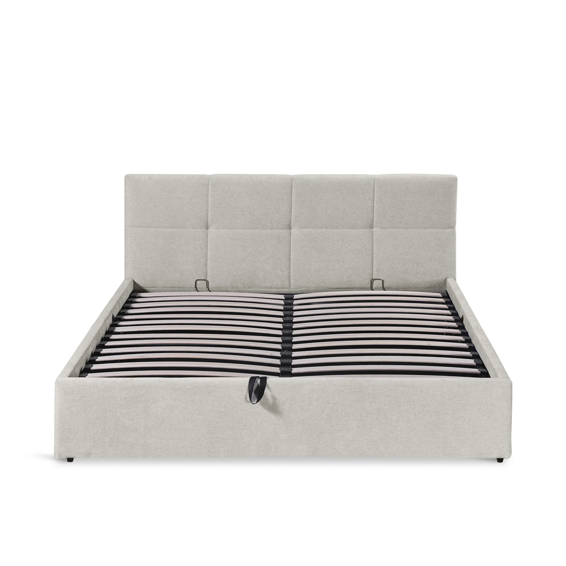 Elevon Queen Gas Lift Bed Frame - Linen Grey - Image 8