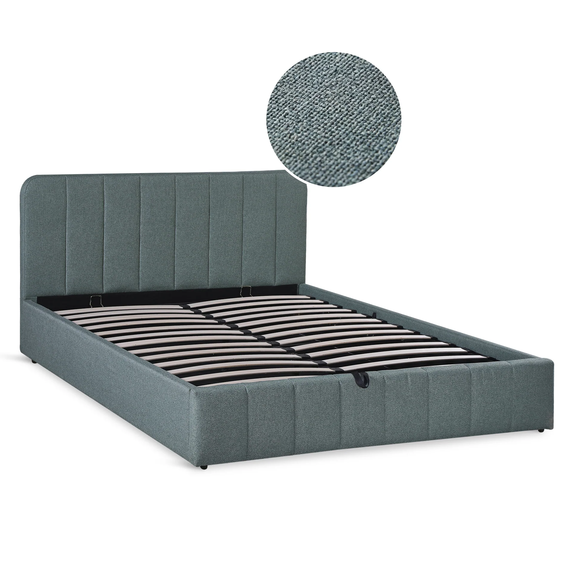 Veloria Queen Gas Lift Bed Frame - Green - Image 7