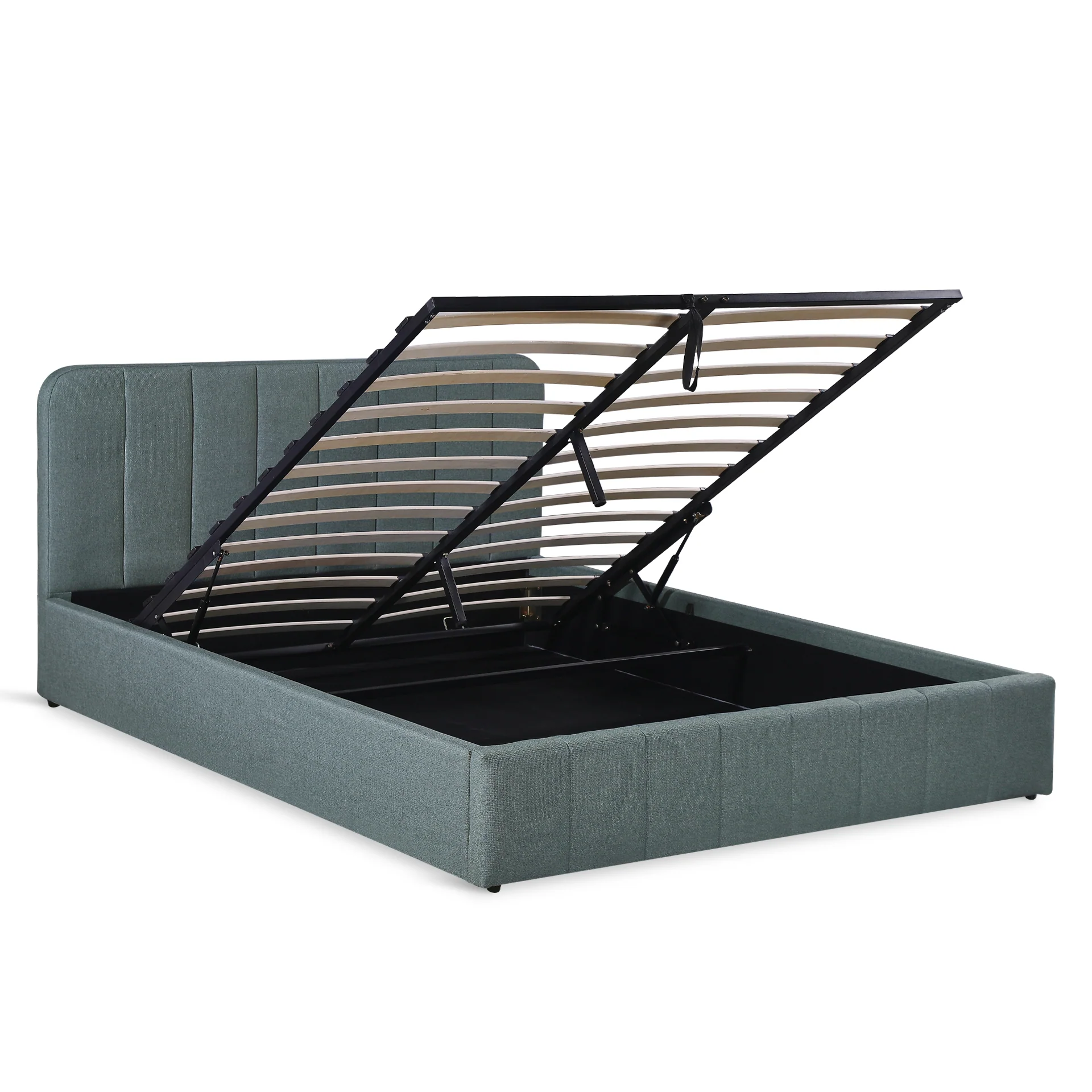 Veloria Queen Gas Lift Bed Frame - Green - Image 9