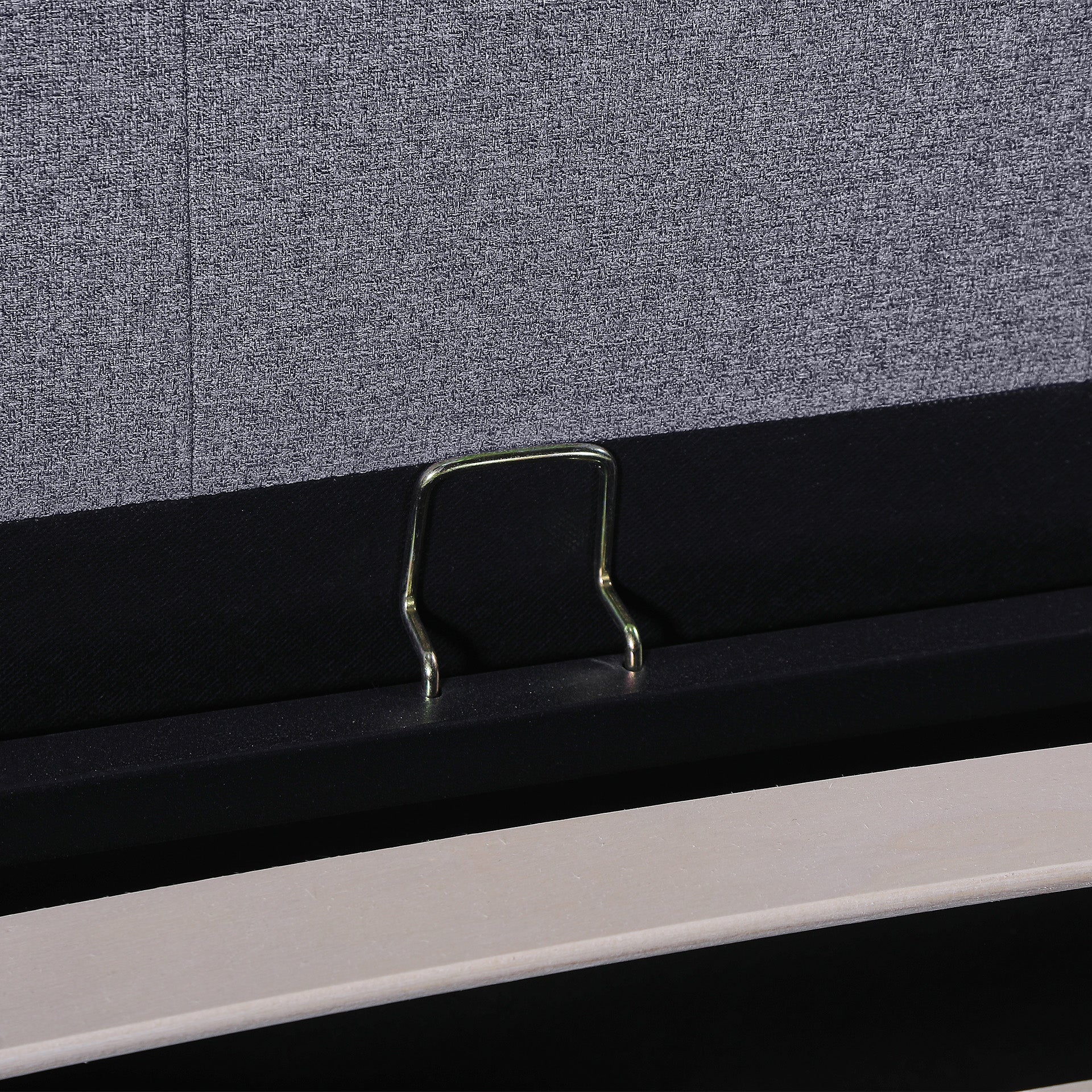 Lureva Linen Queen Gas Lift Bed Frame – Grey - Image 11