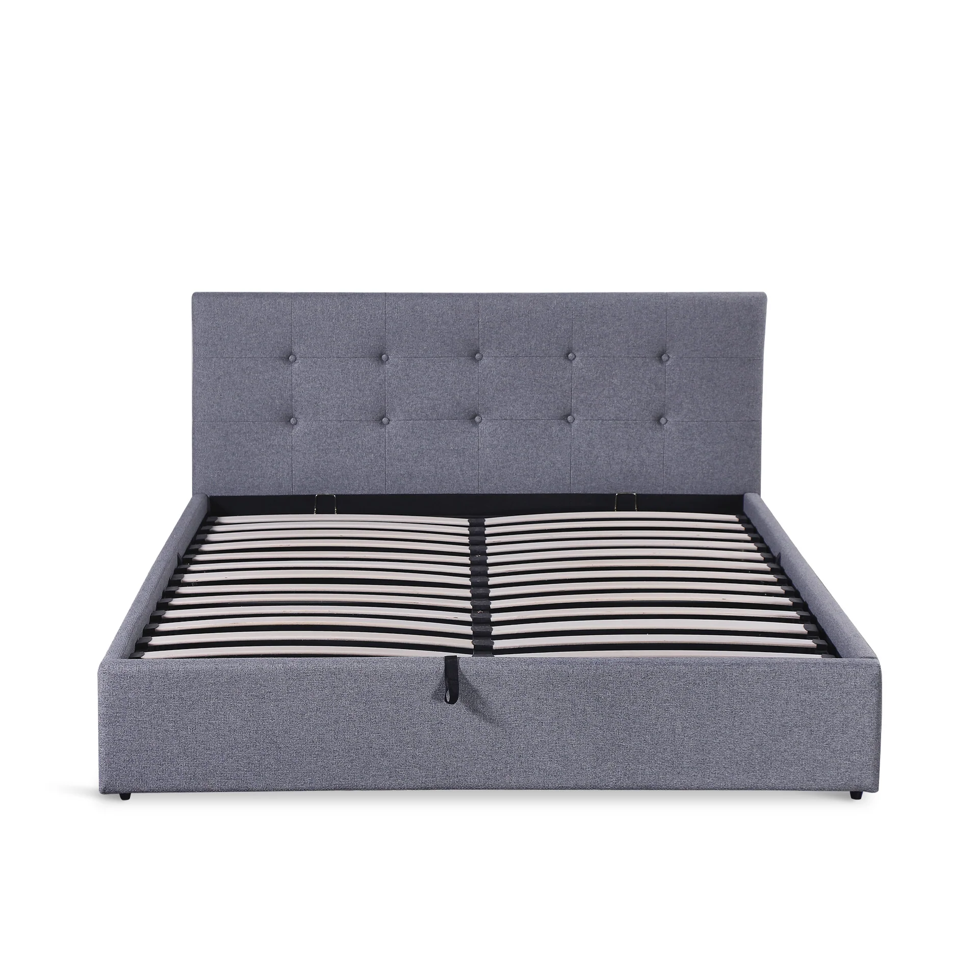 Lureva Linen Queen Gas Lift Bed Frame – Grey - Image 8