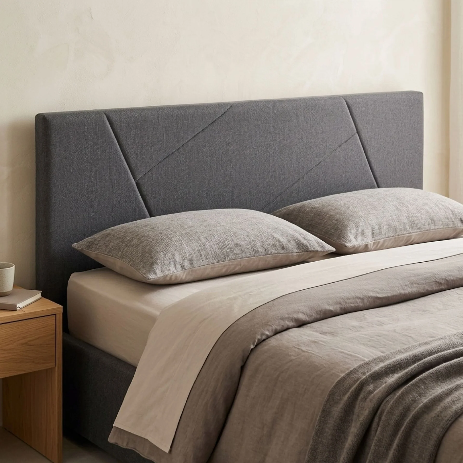 Geova Queen Gas Lift Bed Frame - Dark Grey - Image 5