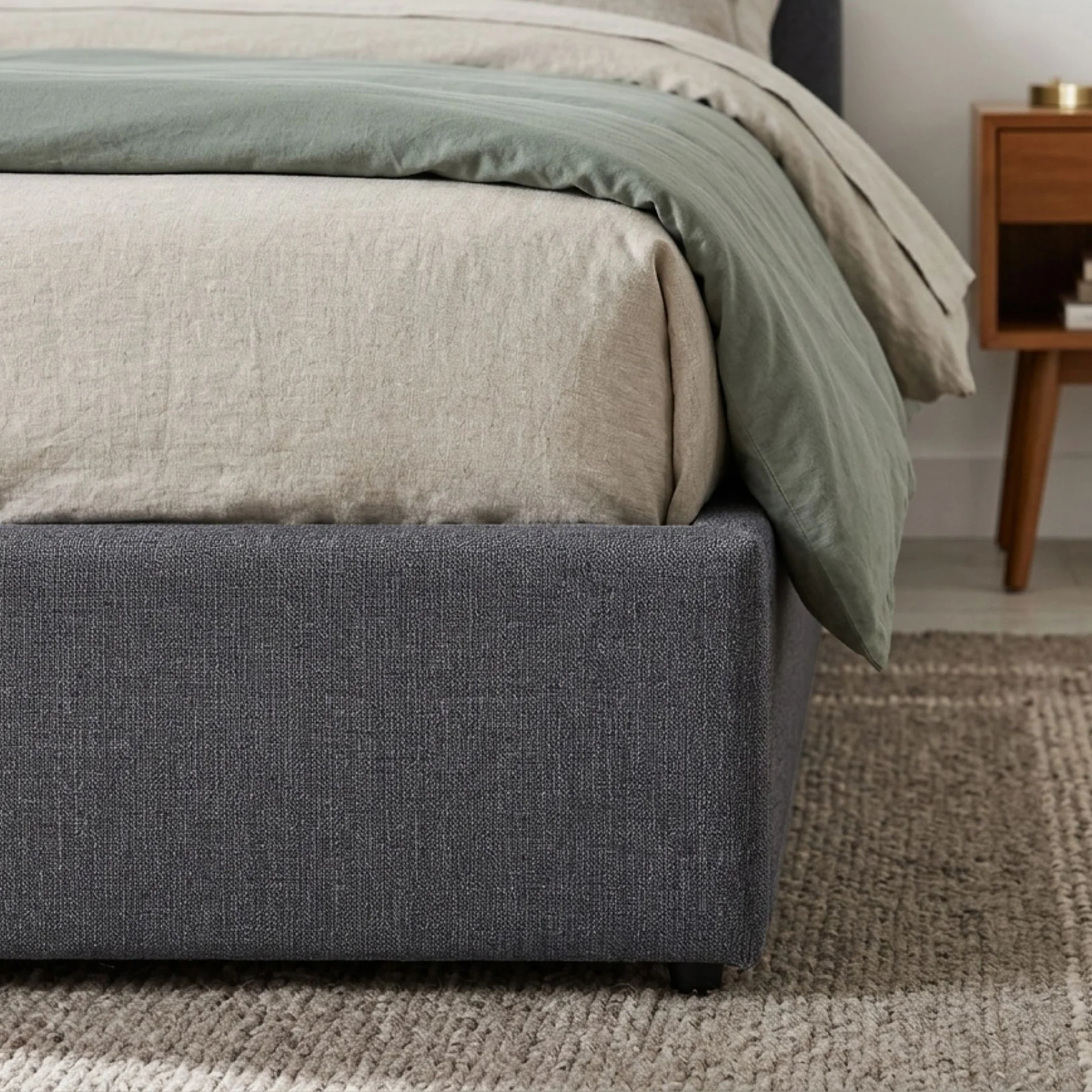 Geova Queen Gas Lift Bed Frame - Dark Grey - Image 6