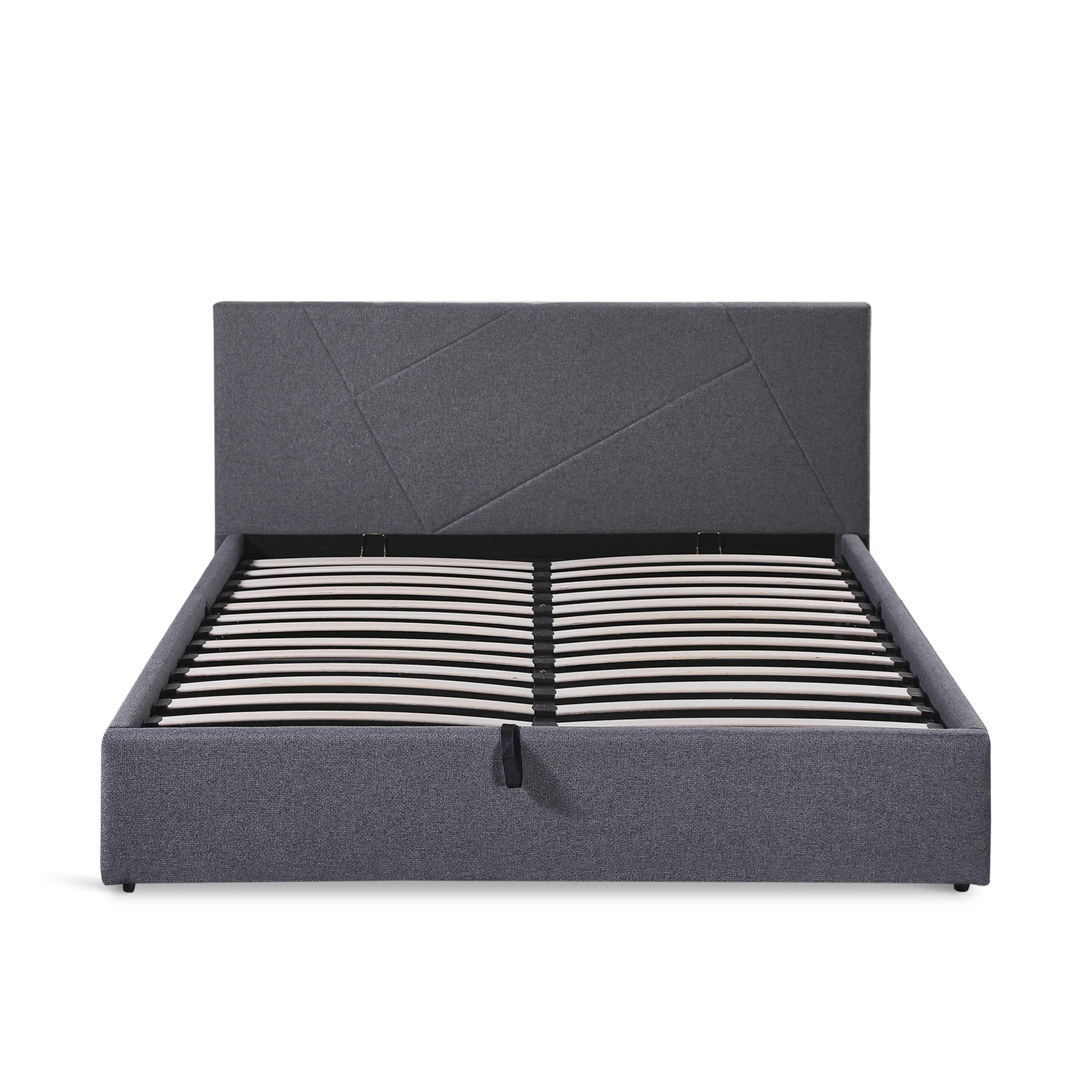 Geova Queen Gas Lift Bed Frame - Dark Grey - Image 8