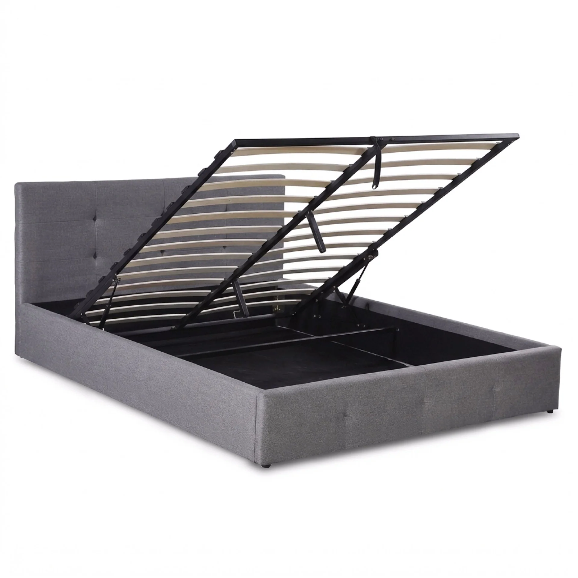 Tuffora Queen Gas Lift Bed Frame – Light Grey - Image 10