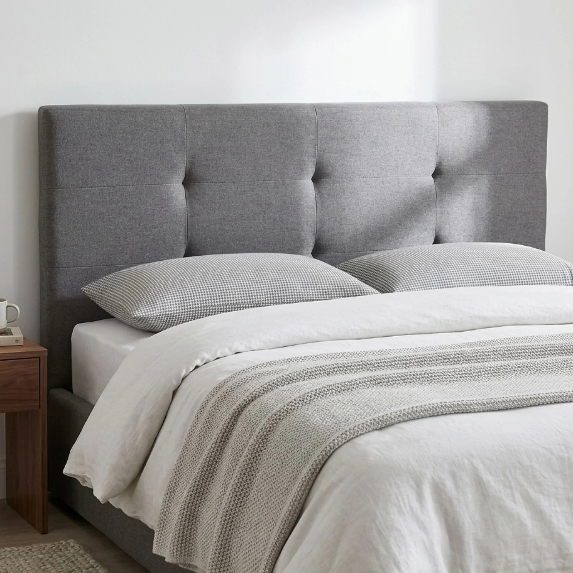 Tuffora Queen Gas Lift Bed Frame – Light Grey - Image 7