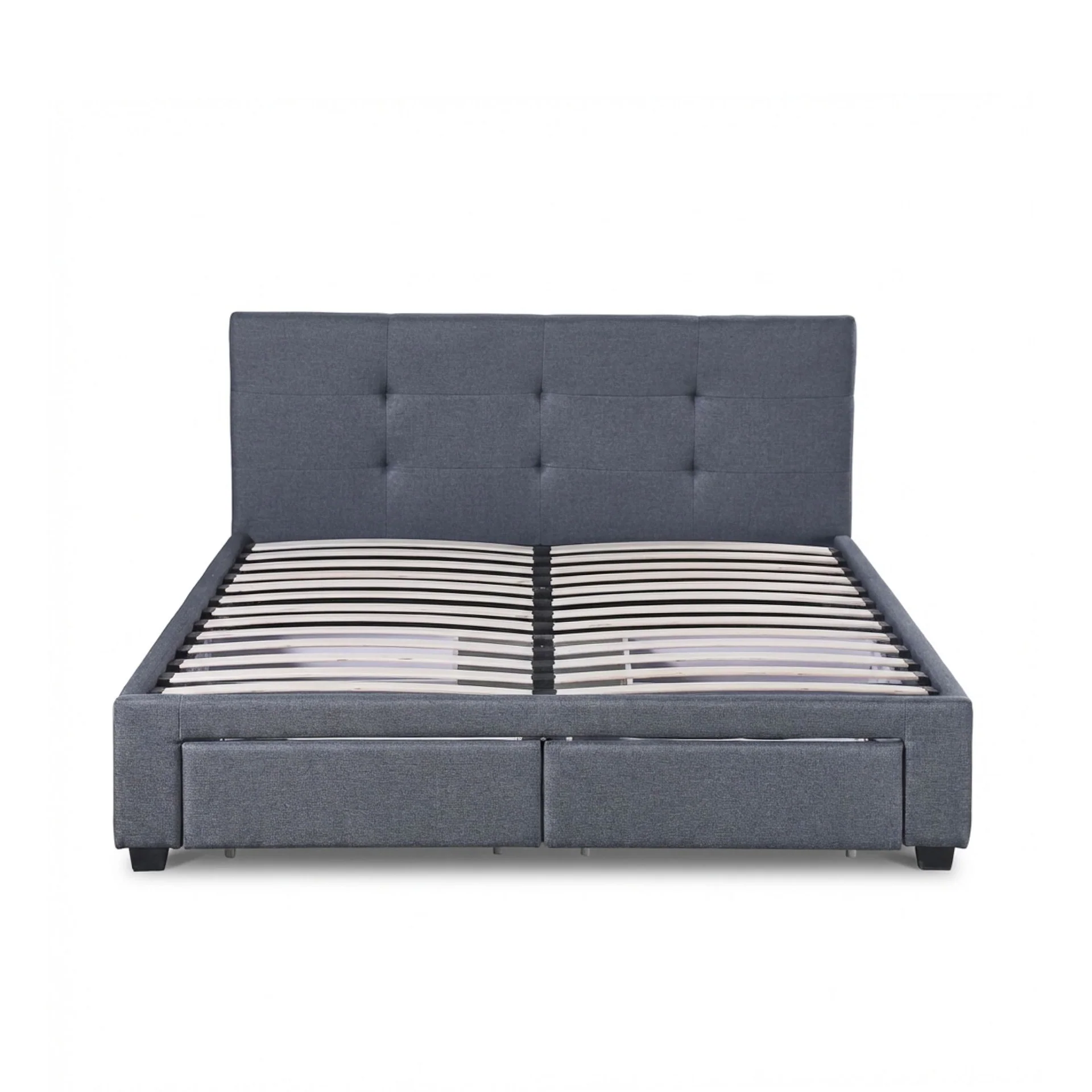 Tuffen Queen Bed Frame with 4 Drawers – Grey - Image 9