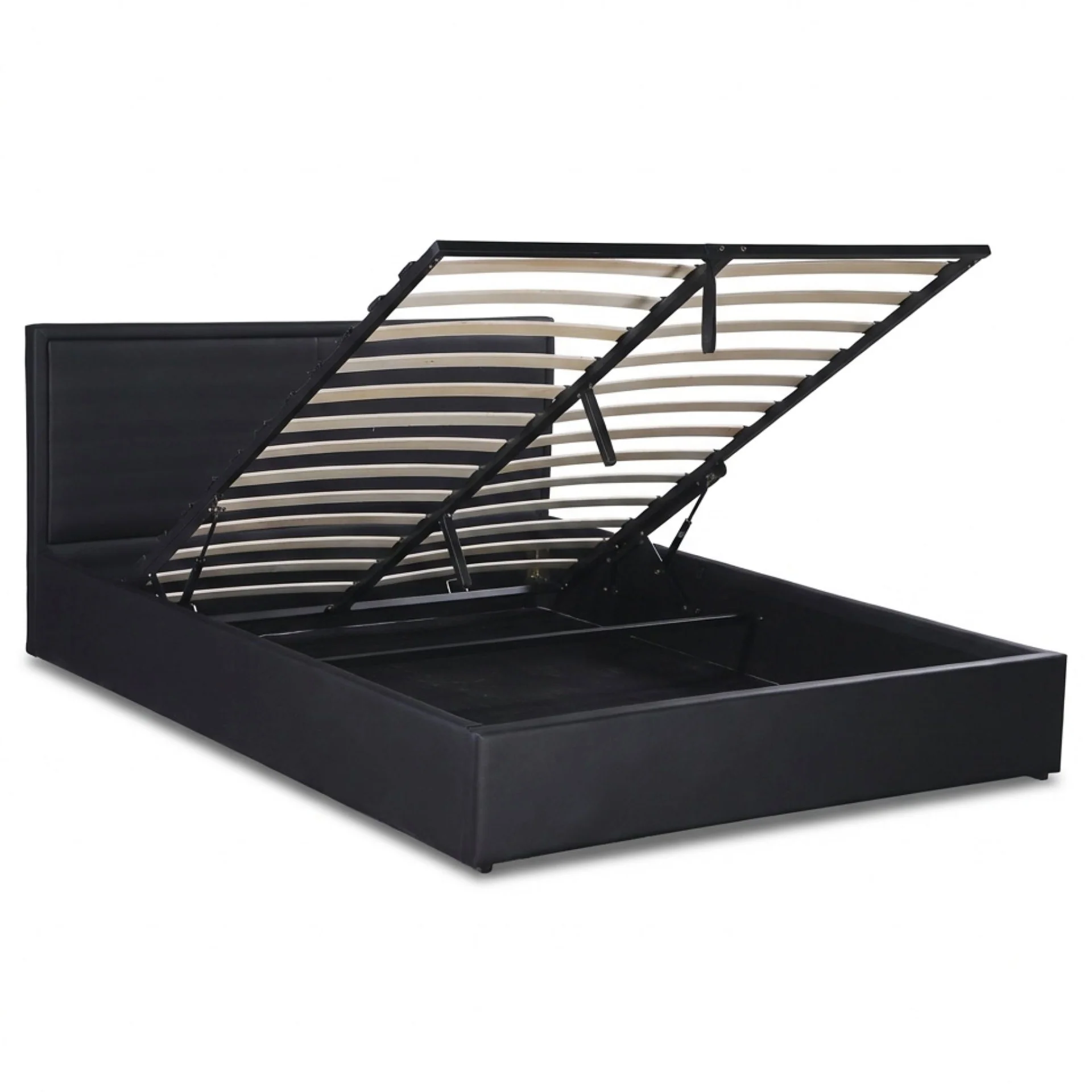 Panelux Queen Gas Lift Bed Frame - Black - Image 9