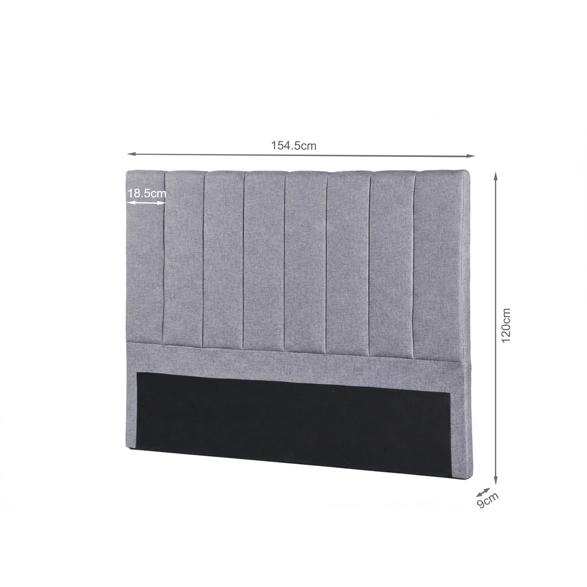 Linesta Queen Upholstered Headboard - Light Grey - Image 11