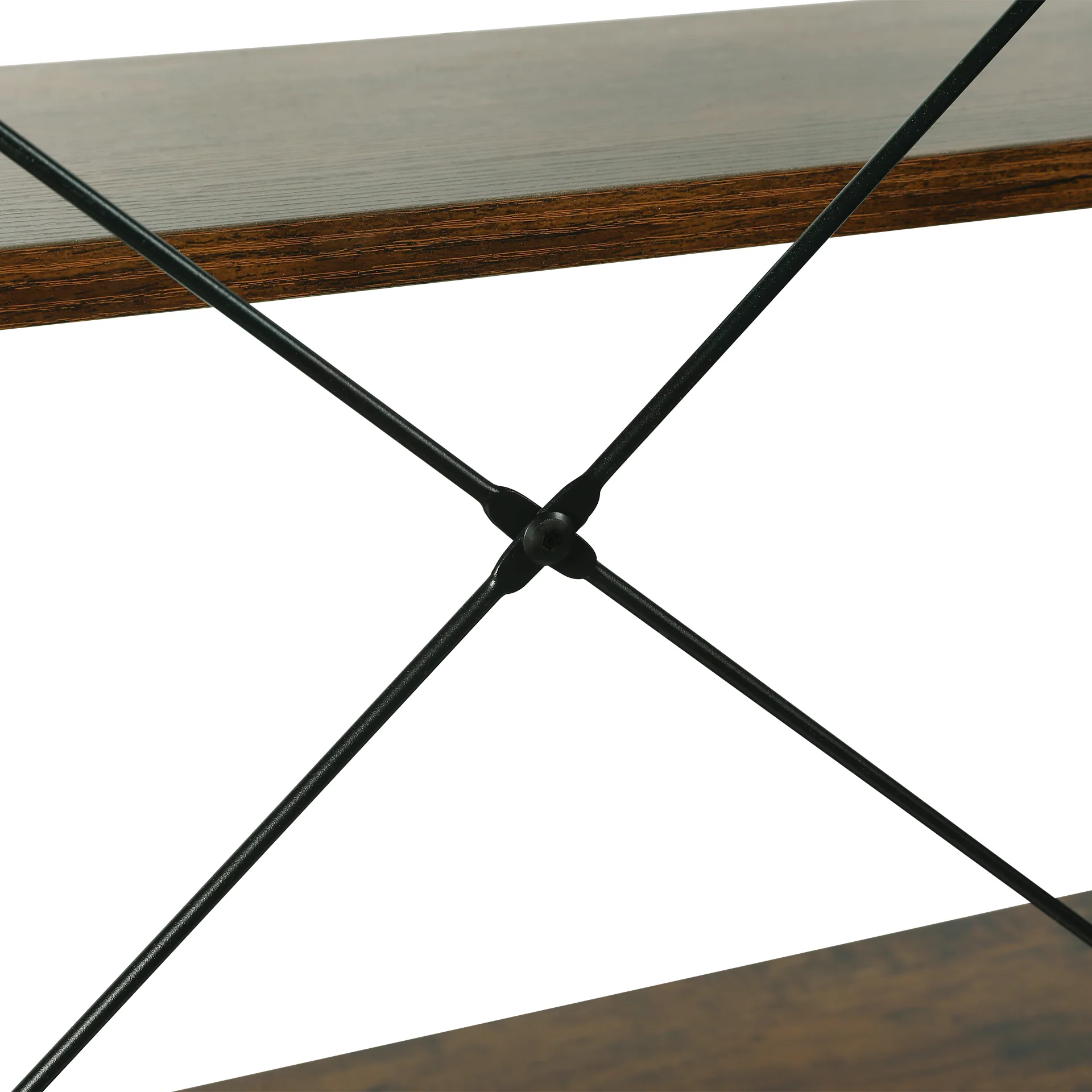 Forge 5 Tier Bookshelf - Rustic Brown - Image 9