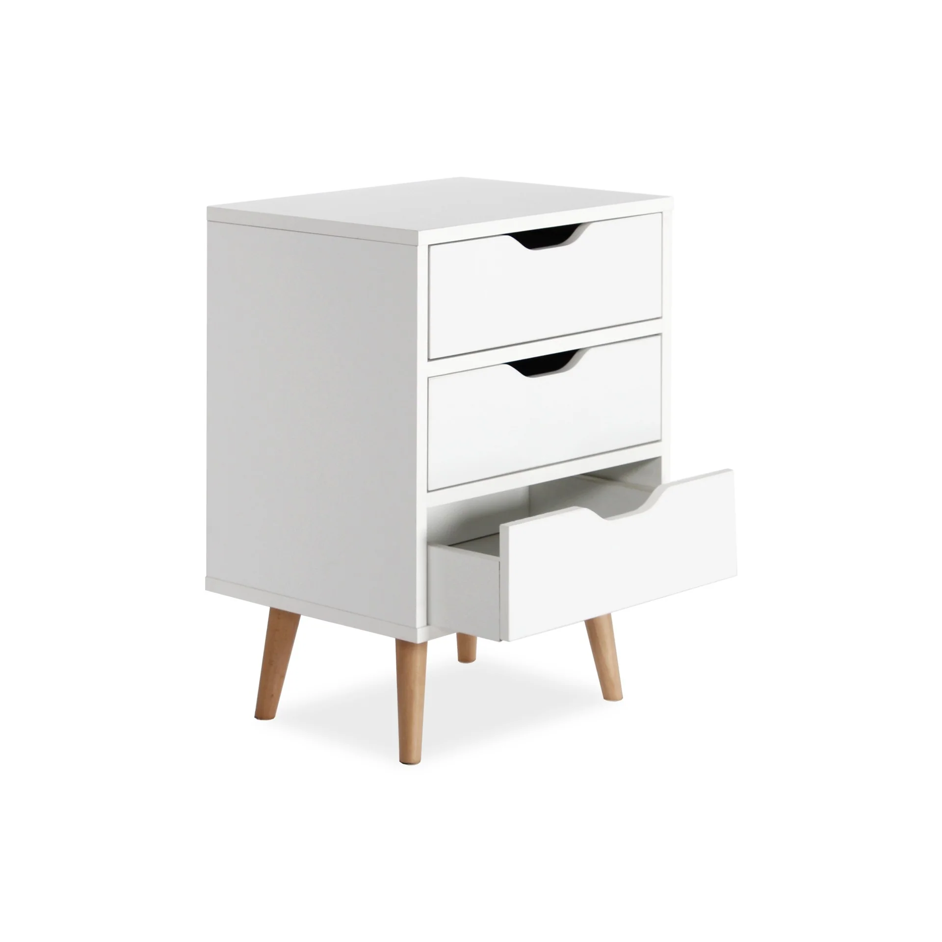 Drew Bedside Table - Maple &amp; White - Image 9