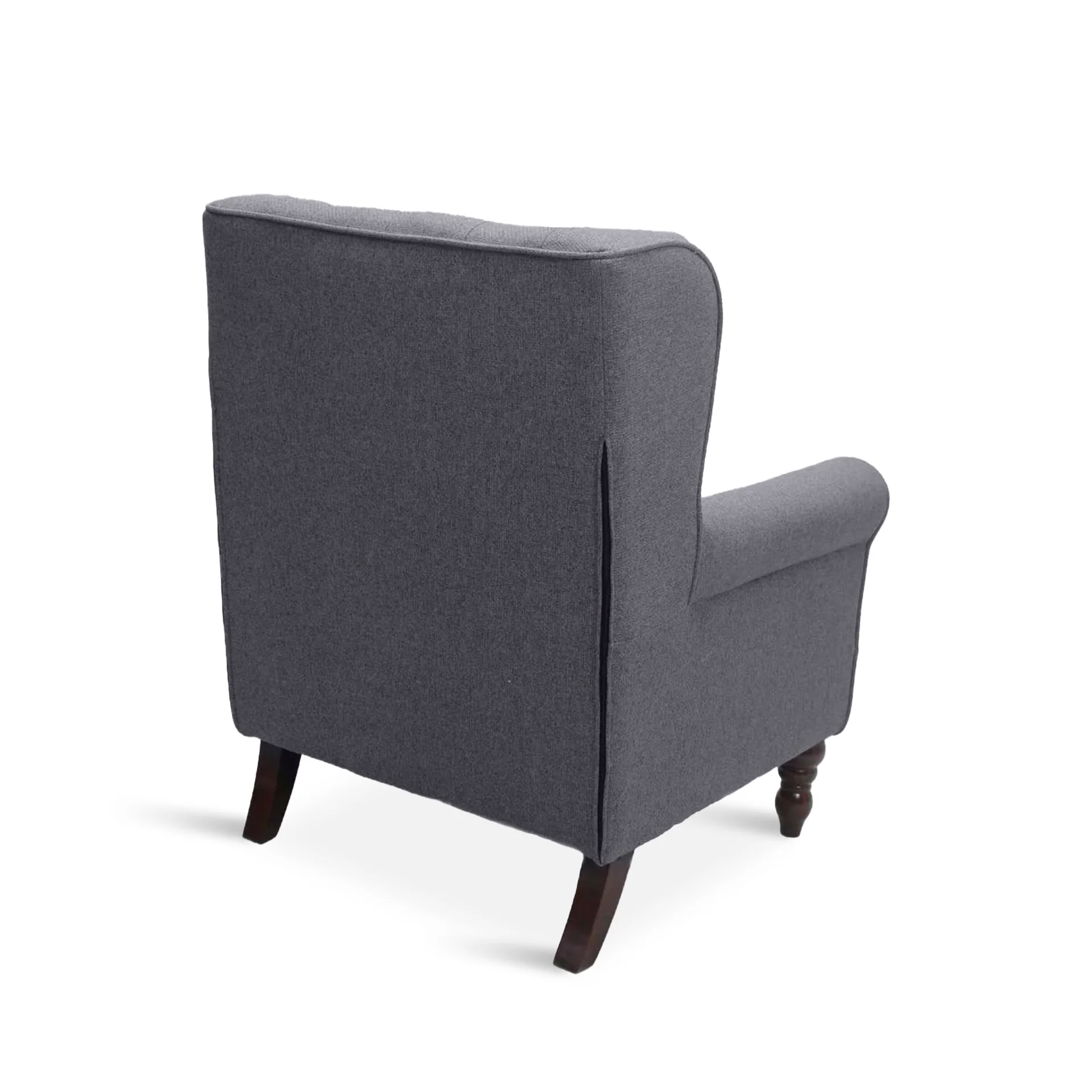 Windsor Linen Armchair - Light Grey - Image 10