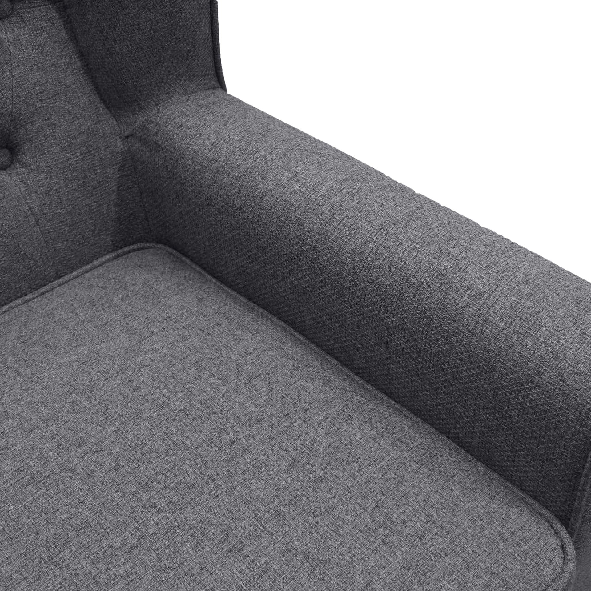 Windsor Linen Armchair - Light Grey - Image 12