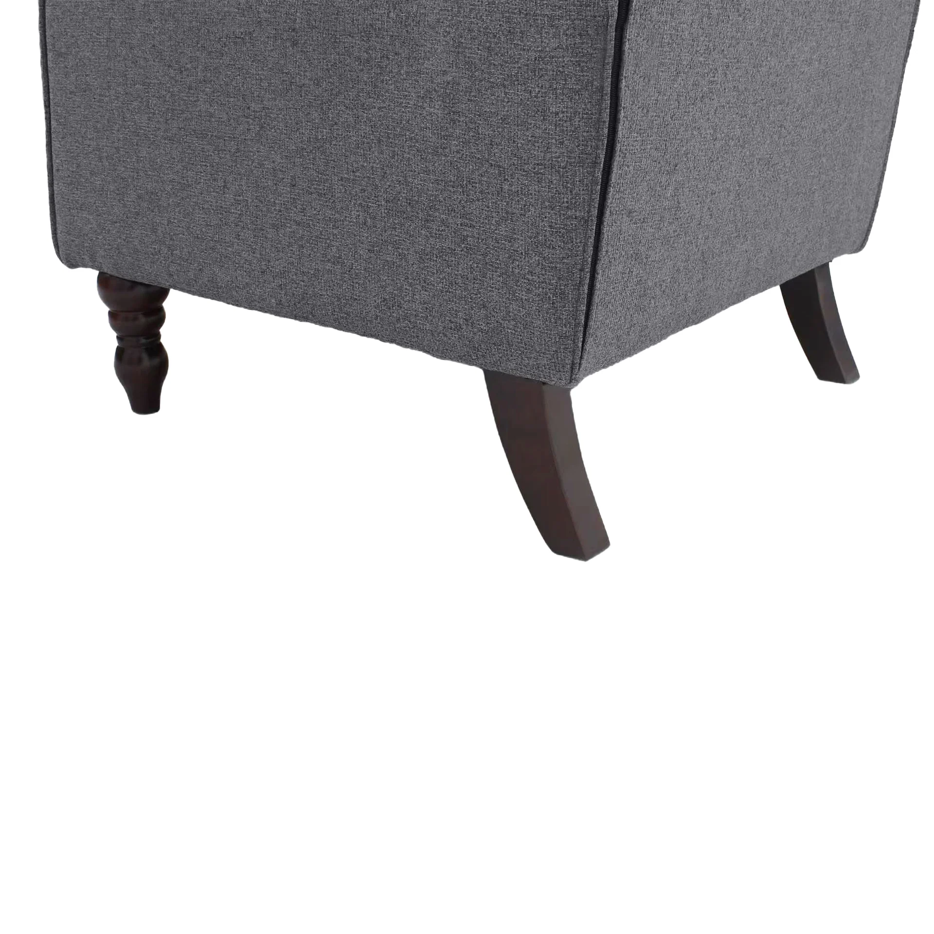 Windsor Linen Armchair - Light Grey - Image 14