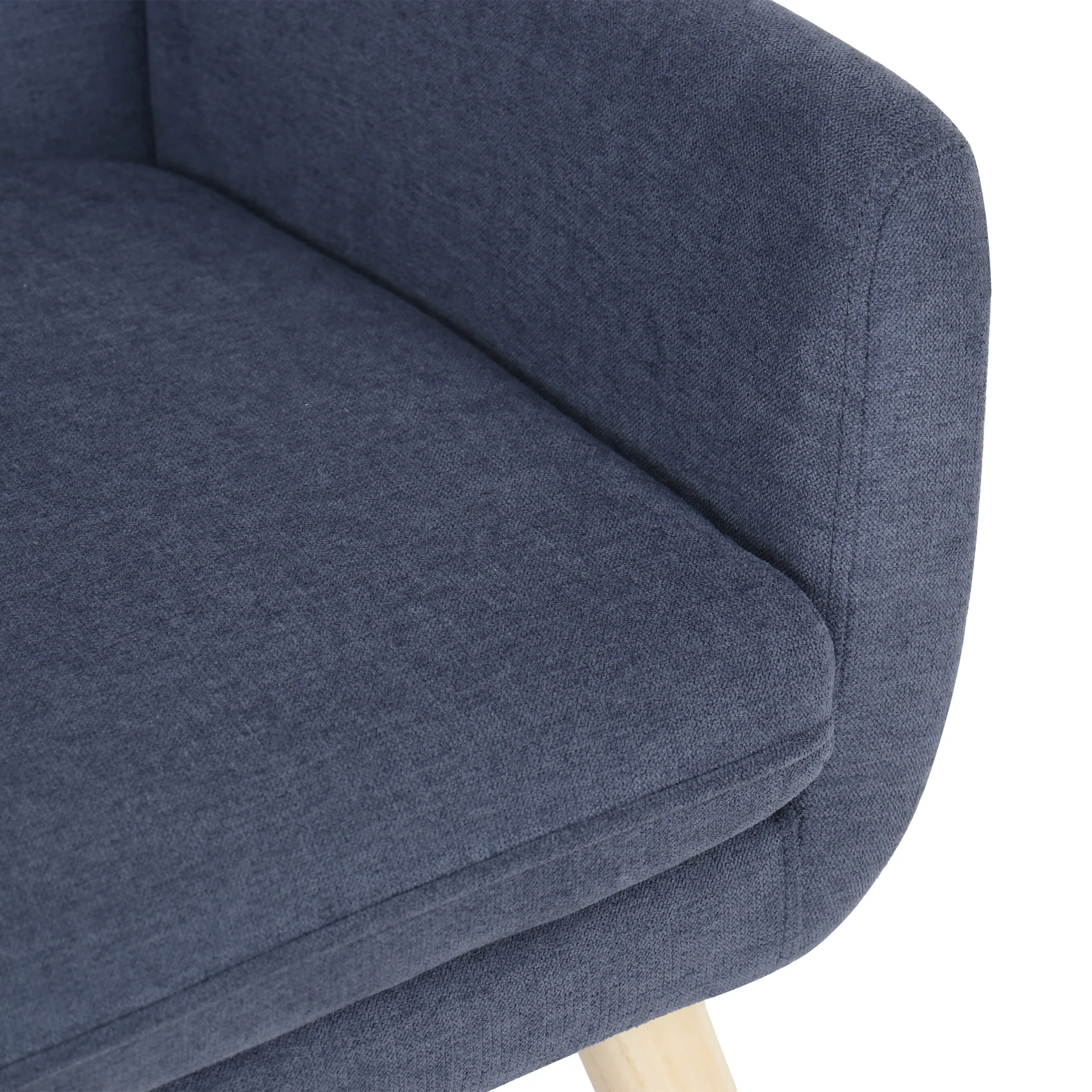 Aden Linen Armchair - Blue - Image 10