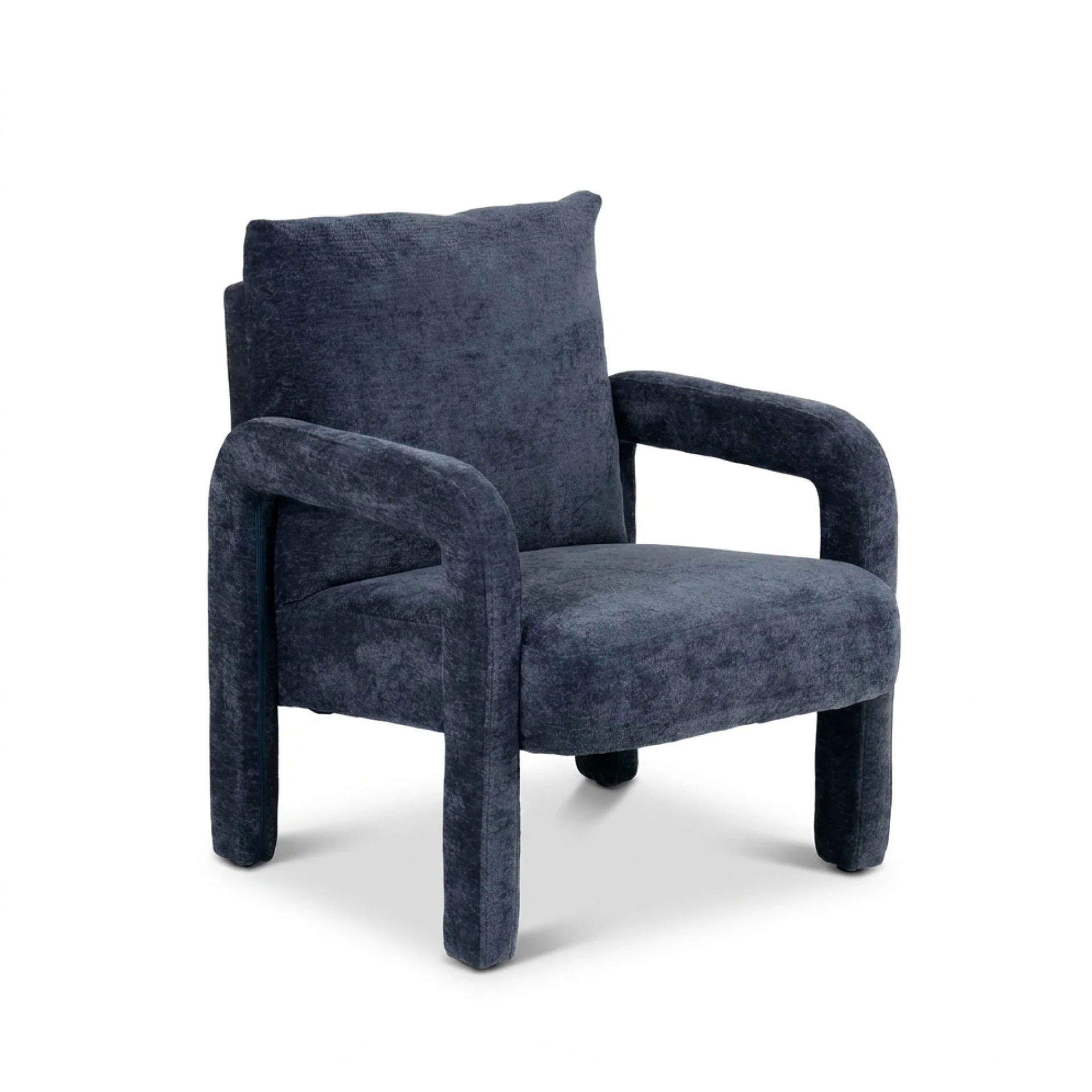 Modo Velvet Armchair - Navy Blue - Image 5