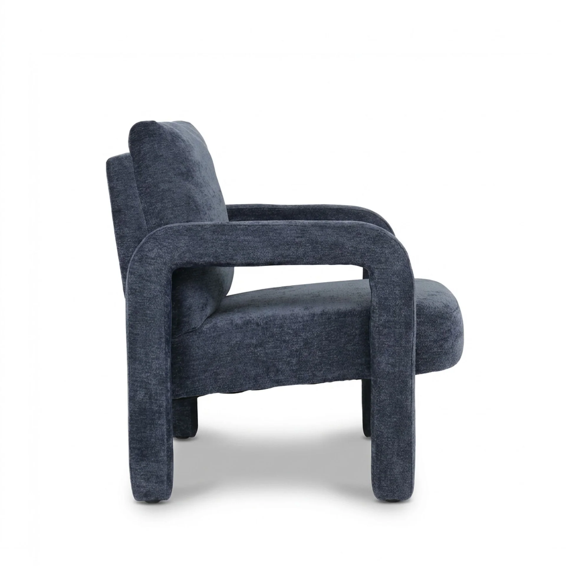 Modo Velvet Armchair - Navy Blue - Image 7