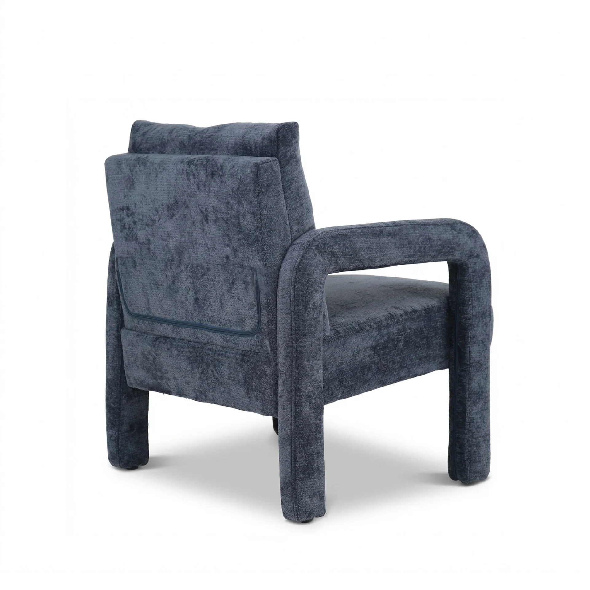 Modo Velvet Armchair - Navy Blue - Image 8