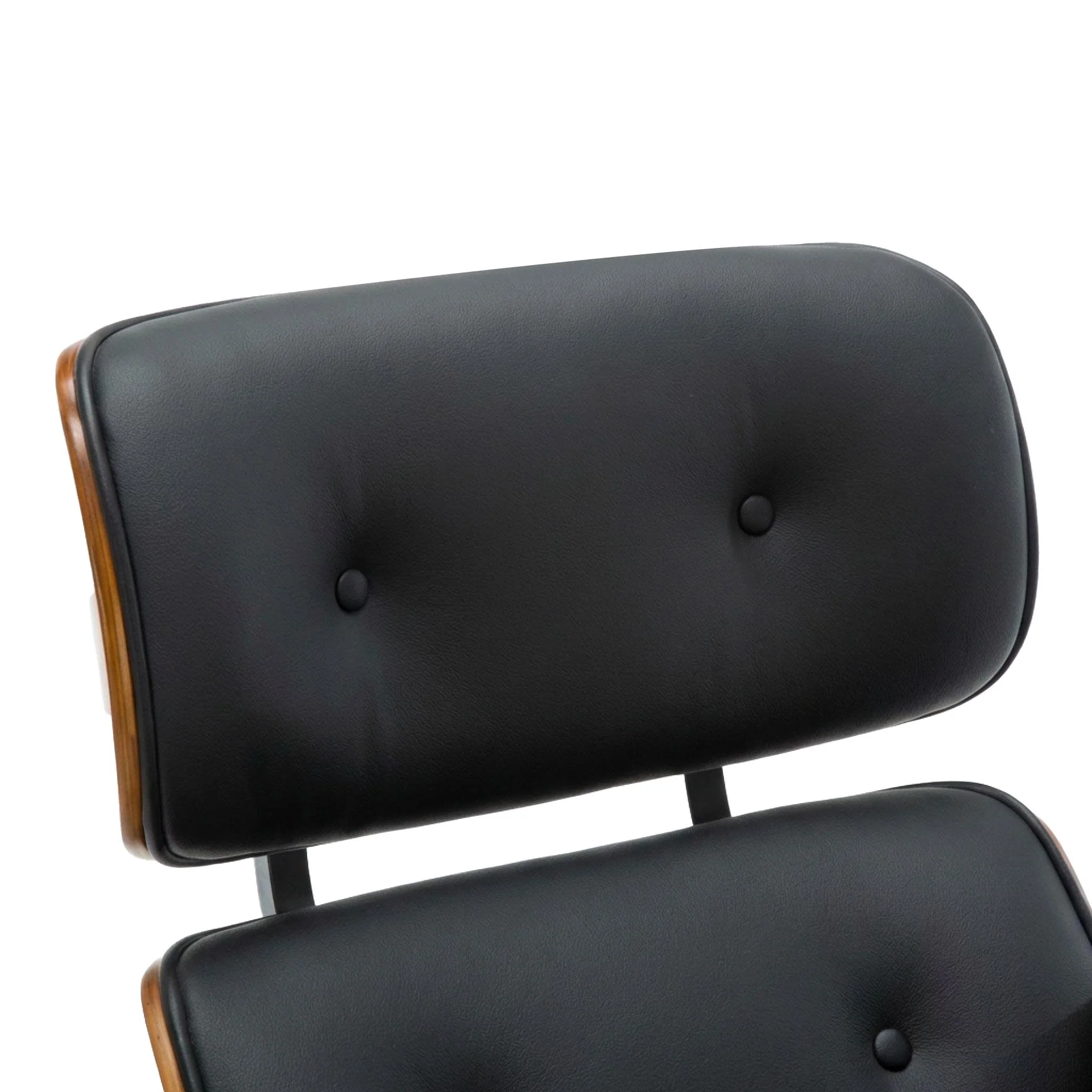 Veylo PU Armchair With Ottoman - Black & Walnut - Image 12
