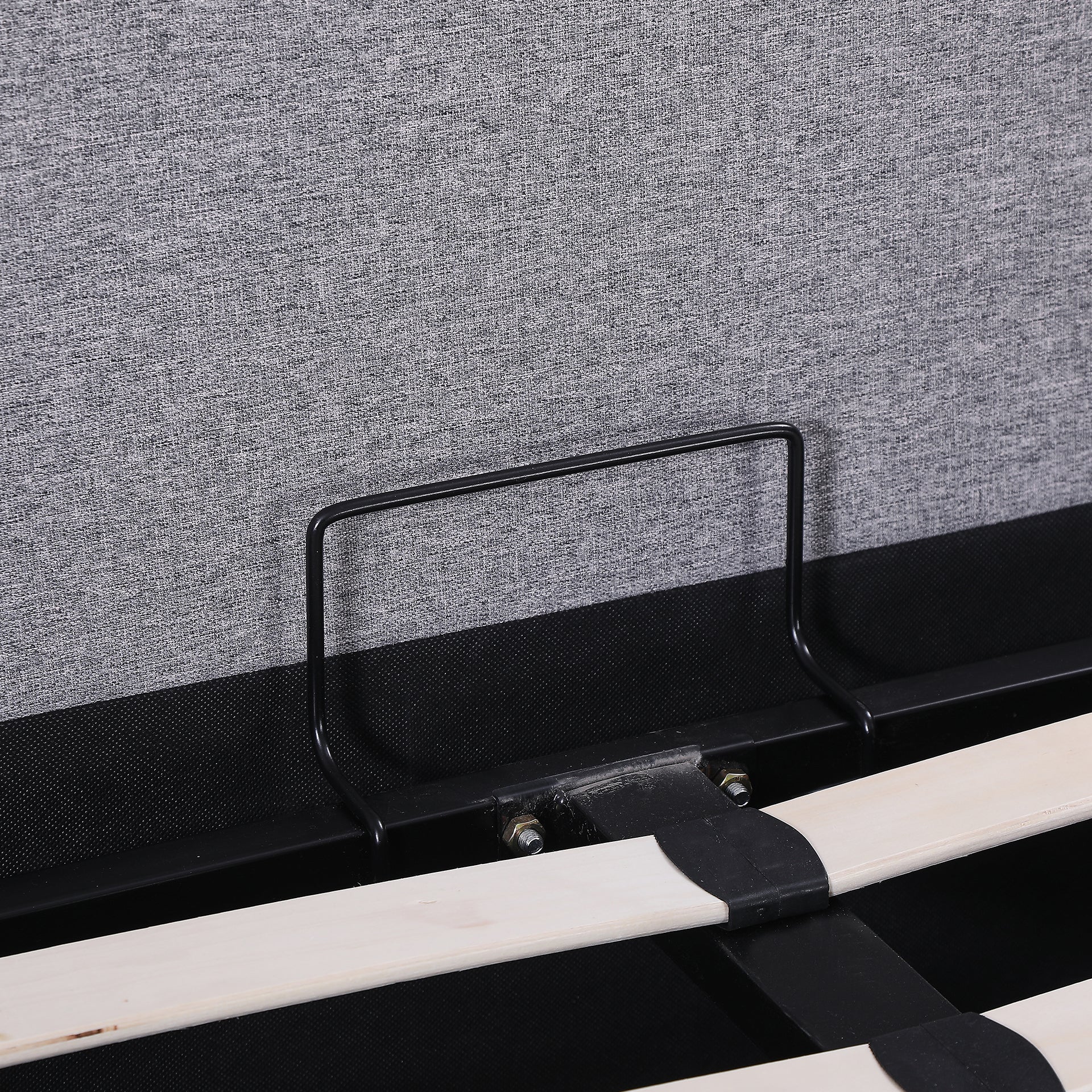 Violet Queen Gas Lift Bed Frame - Light Grey - Image 12