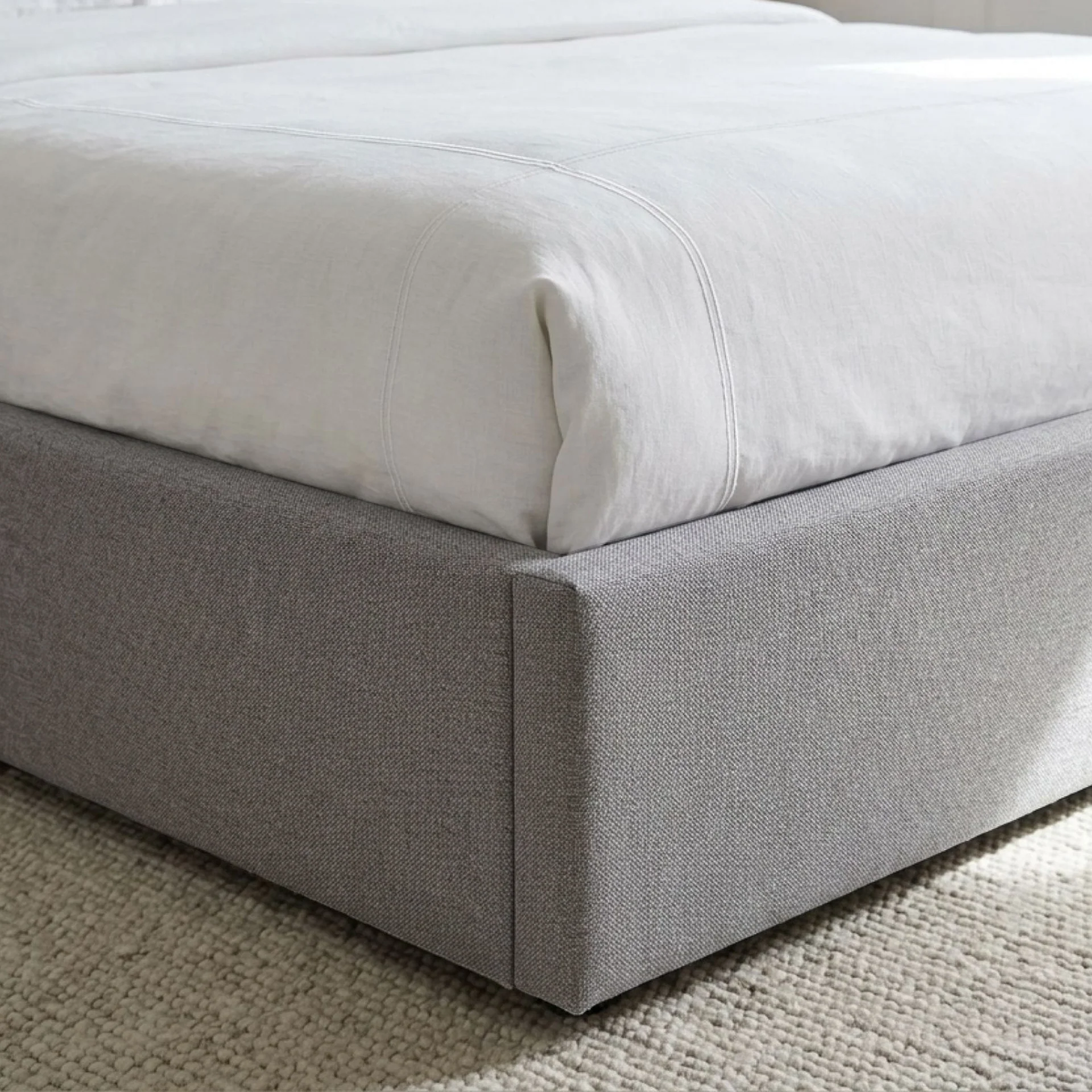 Violet Queen Gas Lift Bed Frame - Light Grey - Image 7