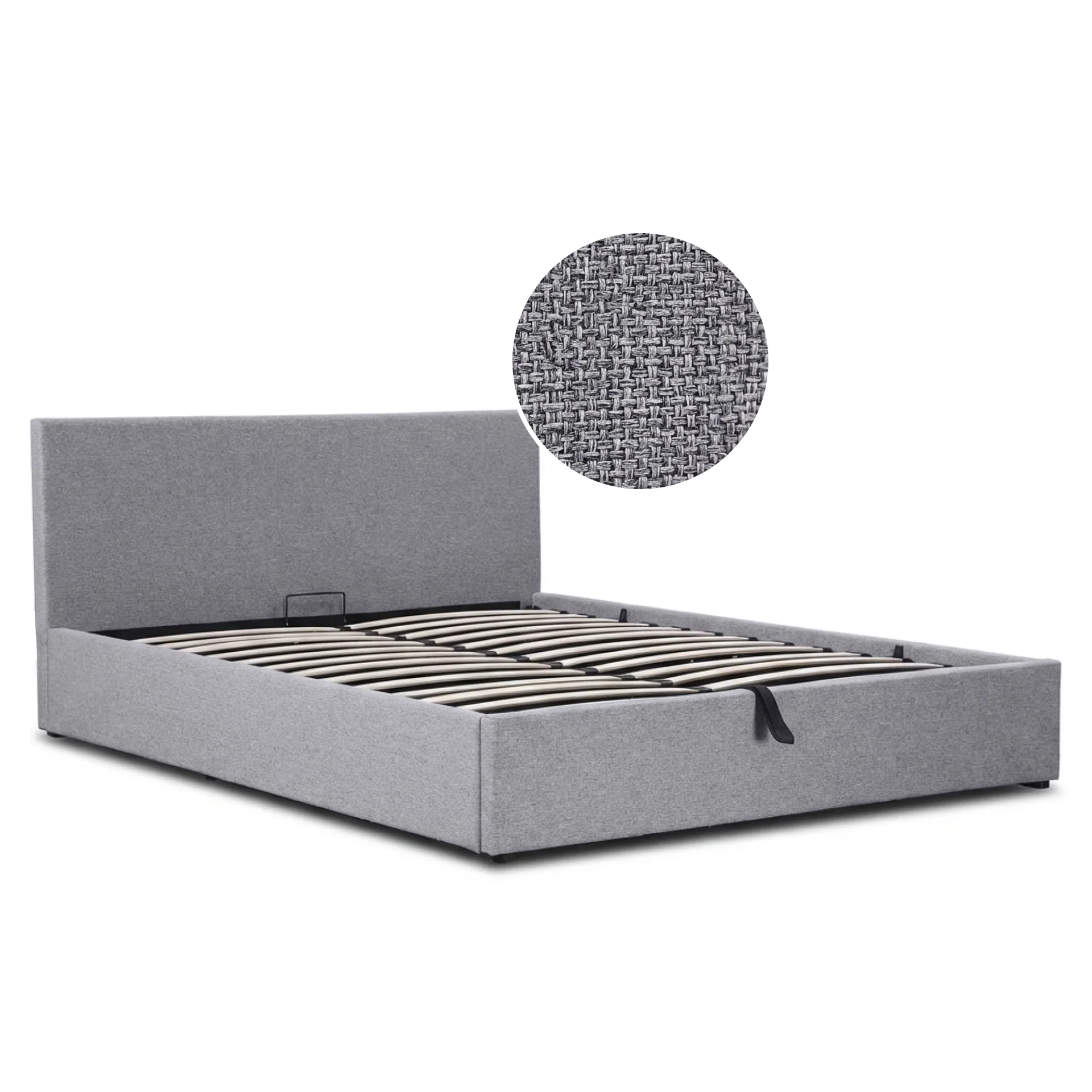 Violet Queen Gas Lift Bed Frame - Light Grey - Image 8