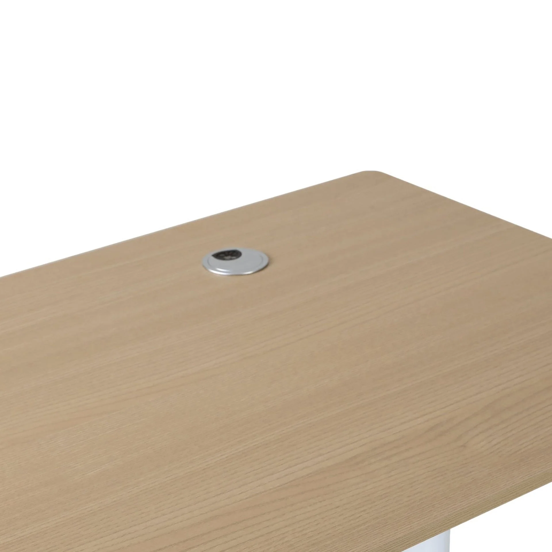 Lucas 100cm Manual Standing Desk - Maple + White - Image 7
