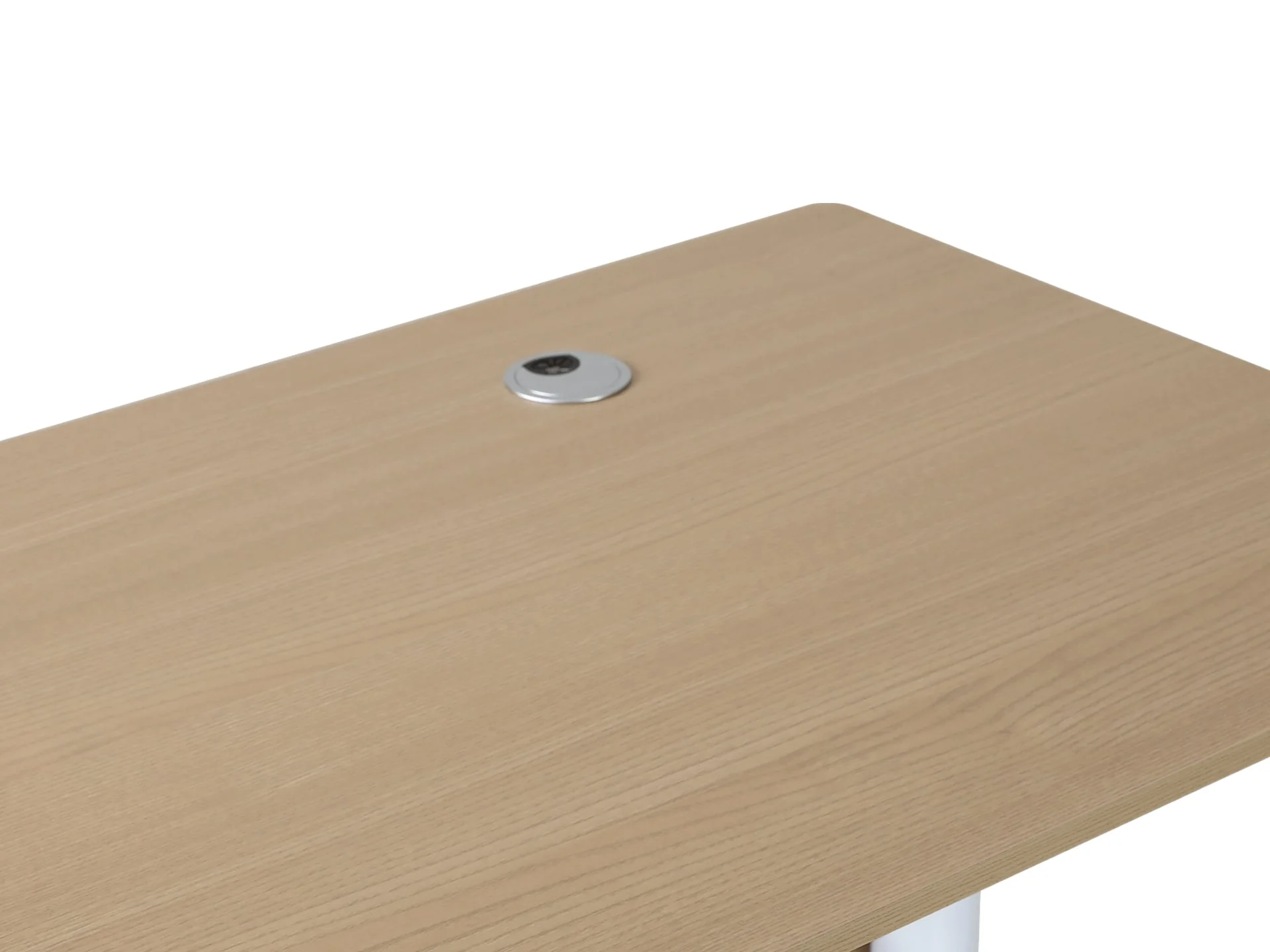 Lucas 80cm Manual Standing Desk - Maple + White - Image 4