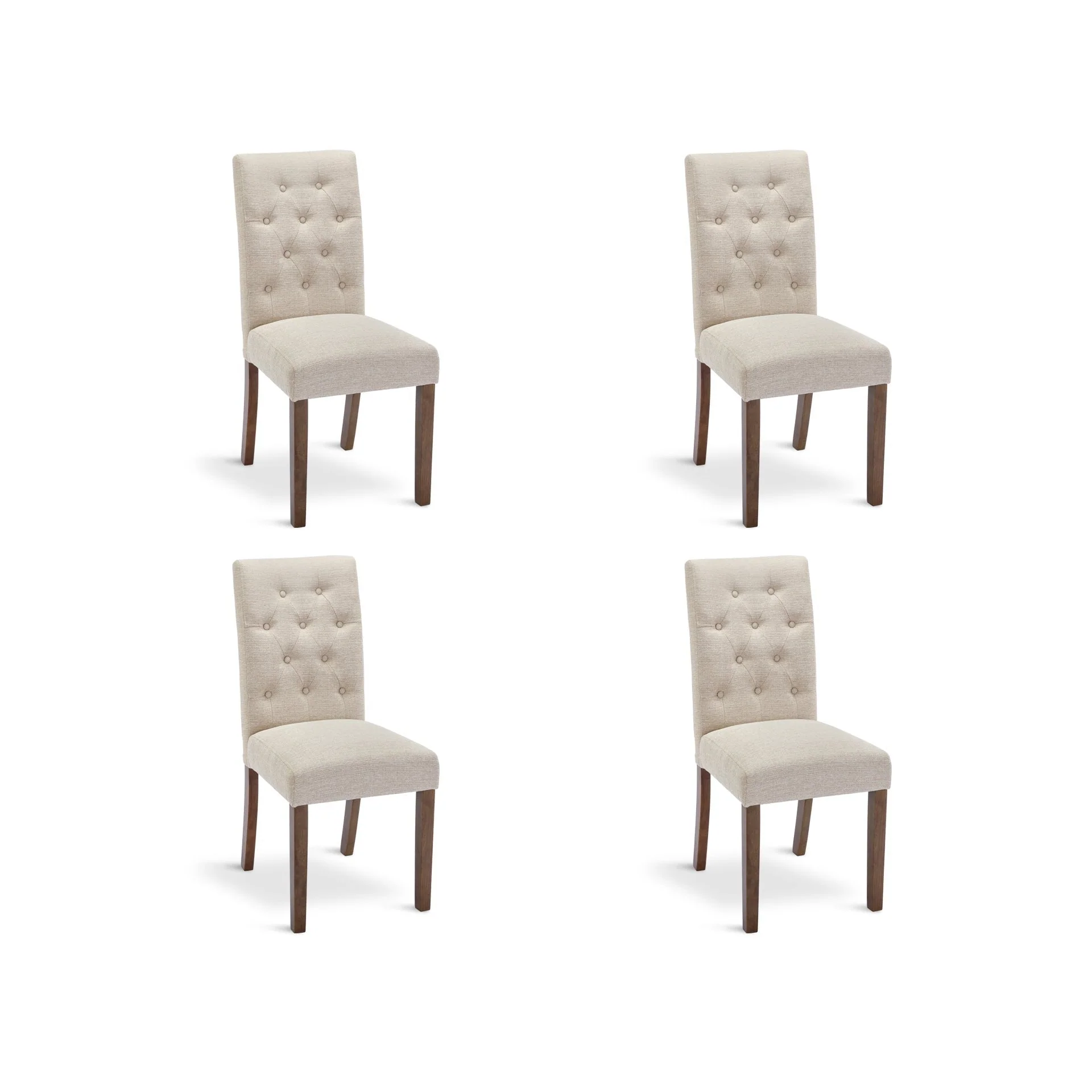 Lucia 4 Piece Upholstered Dining Chair - Beige - Image 8