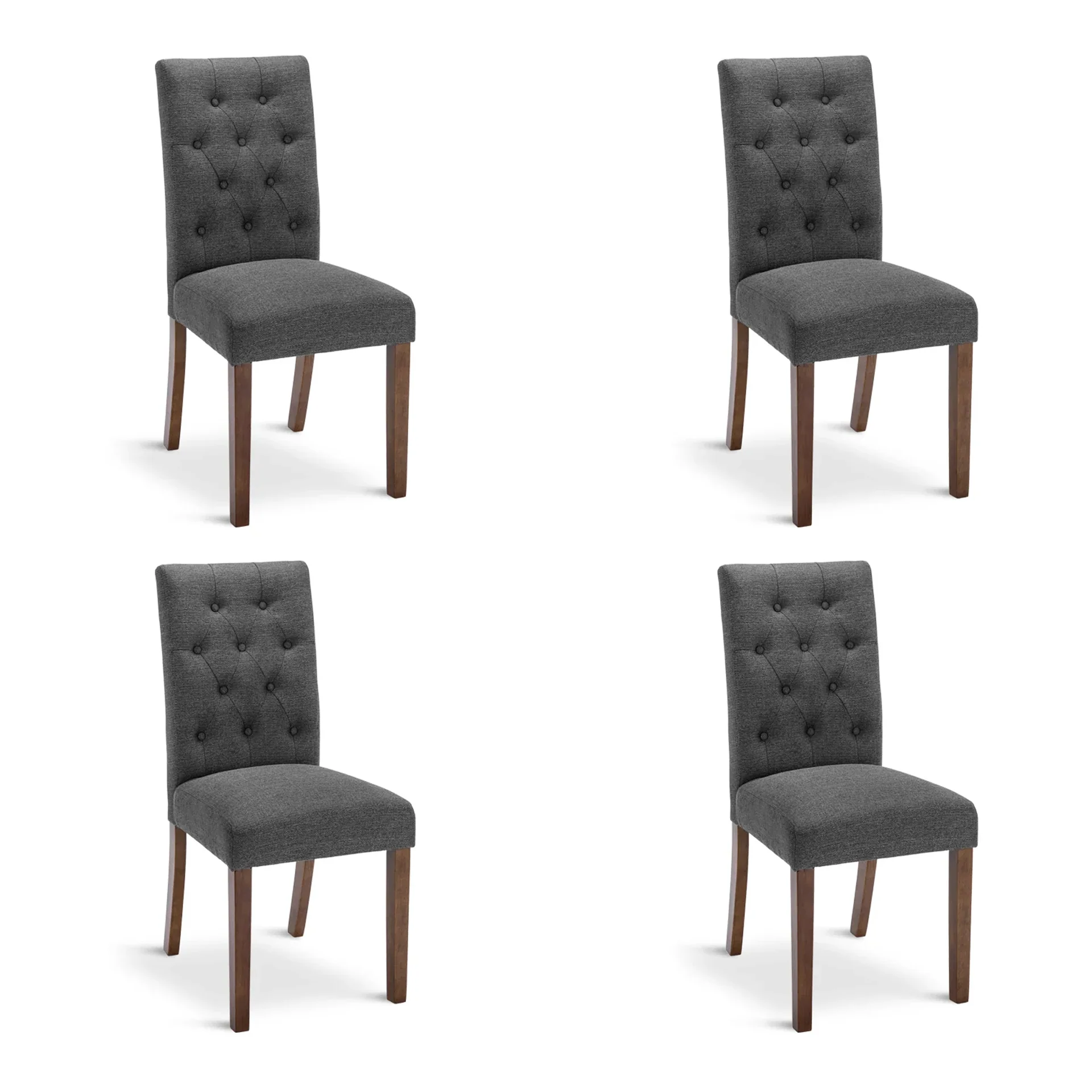 Lucia 4 Piece Upholstered Dining Chair - Dark Grey - Image 7