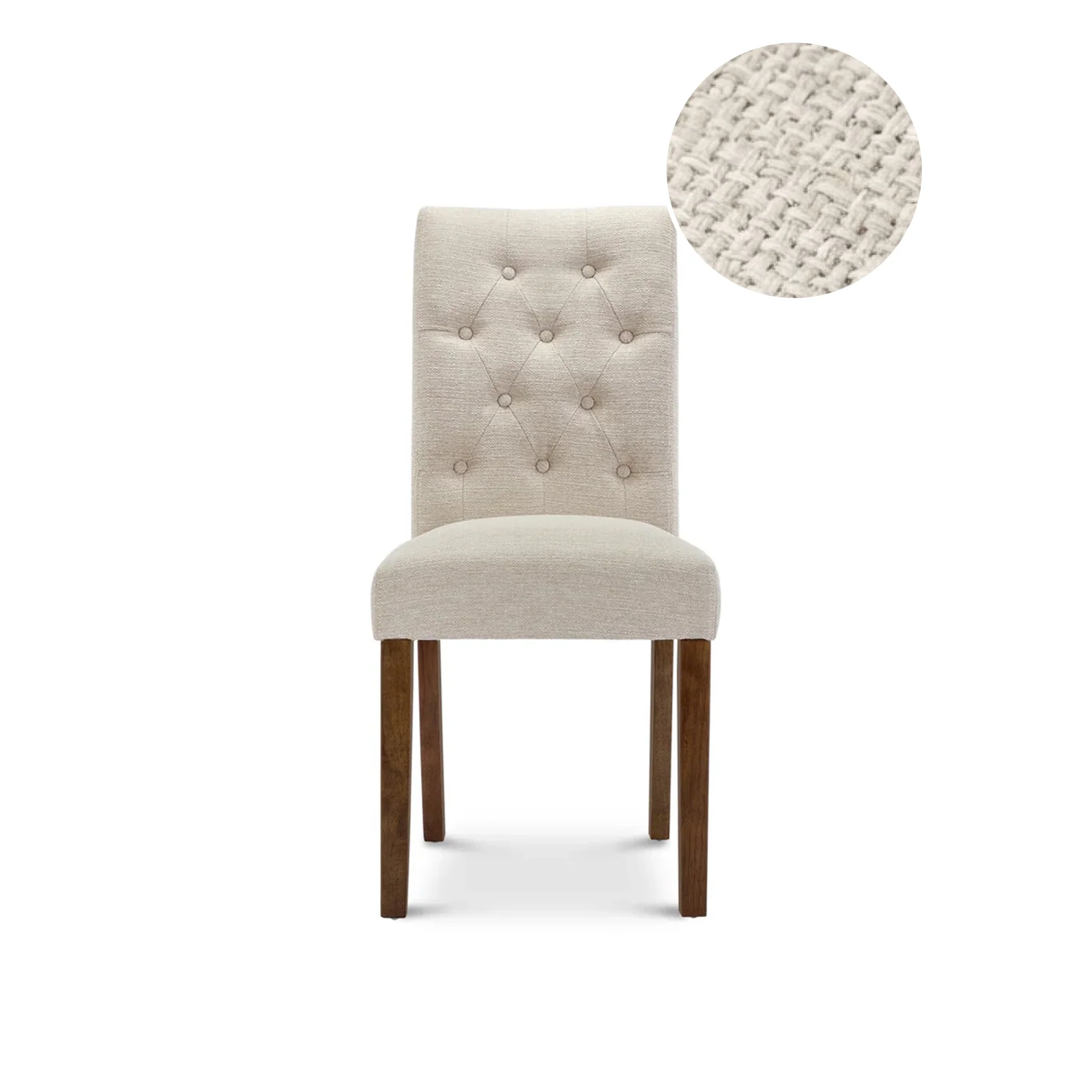 Lucia 6 Piece Upholstered Dining Chair - Beige - Image 8