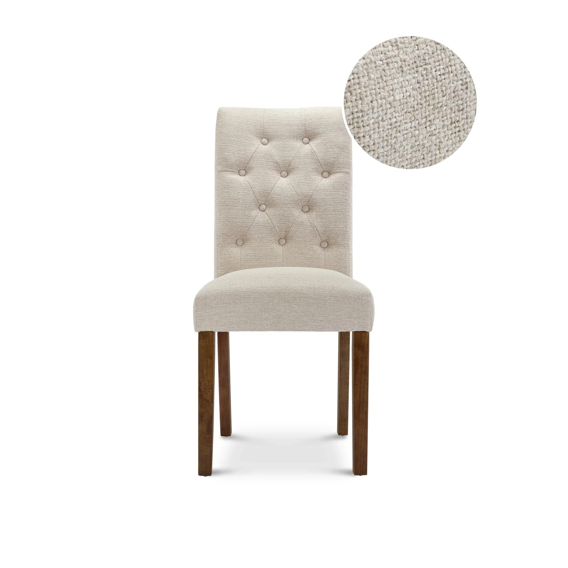 Lucia Upholstered Dining Chair - Set of 2 - Beige - Image 6