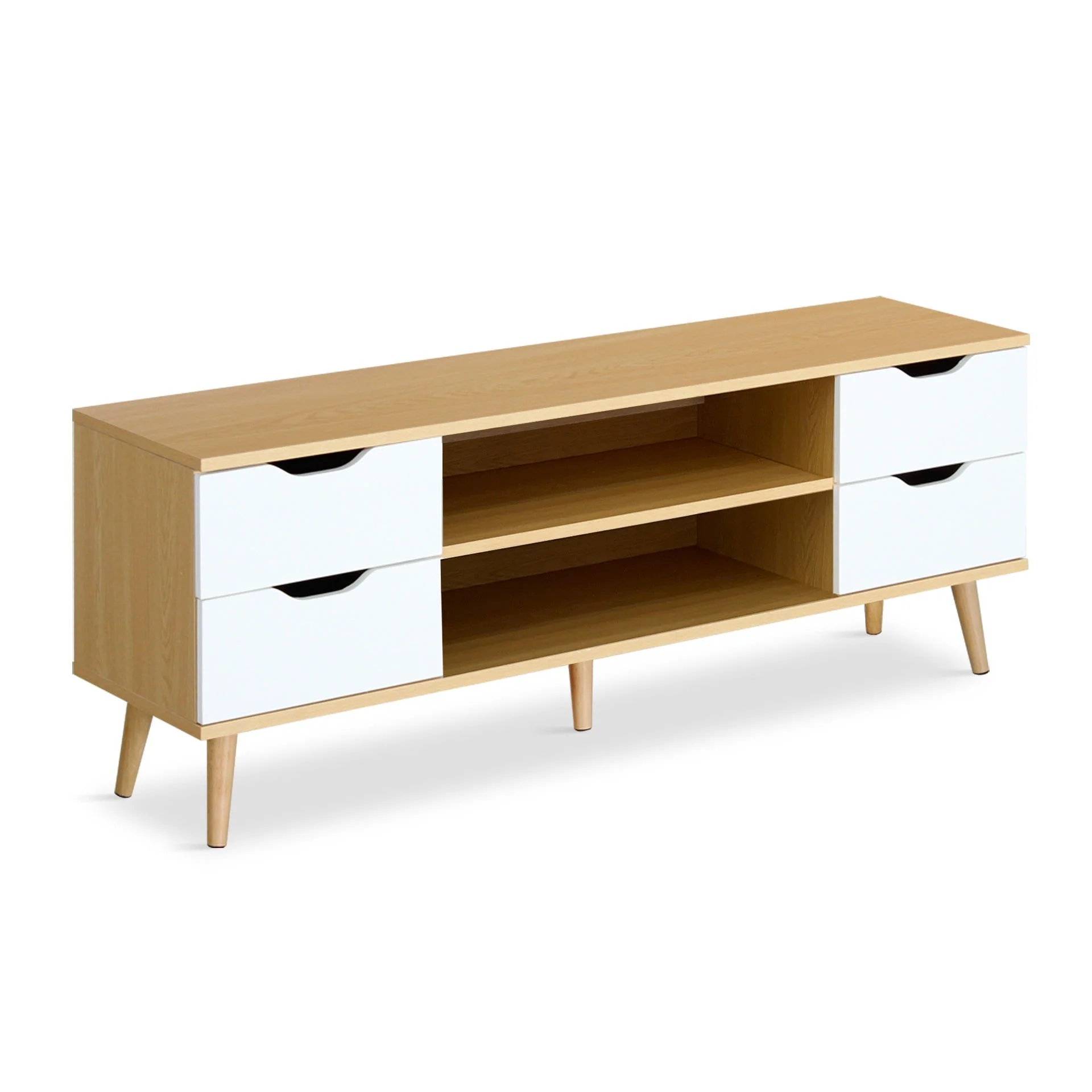 Lucille 1.2M Entertainment Unit - Maple + White - Image 9
