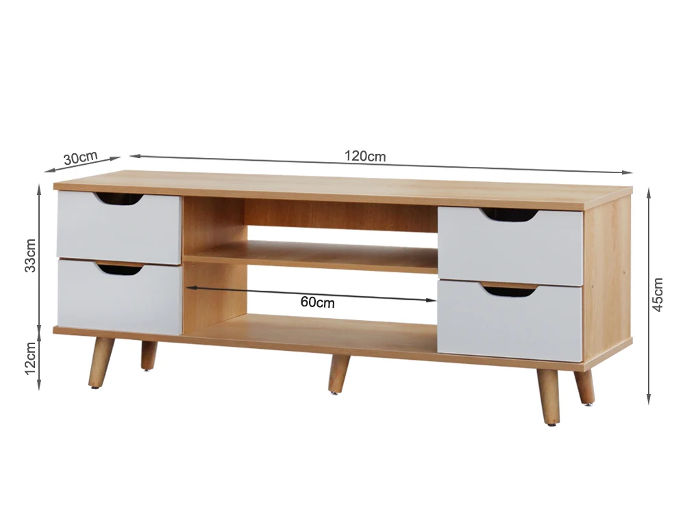 LUCILLE 1.2M Entertainment Unit - Oak - Image 14