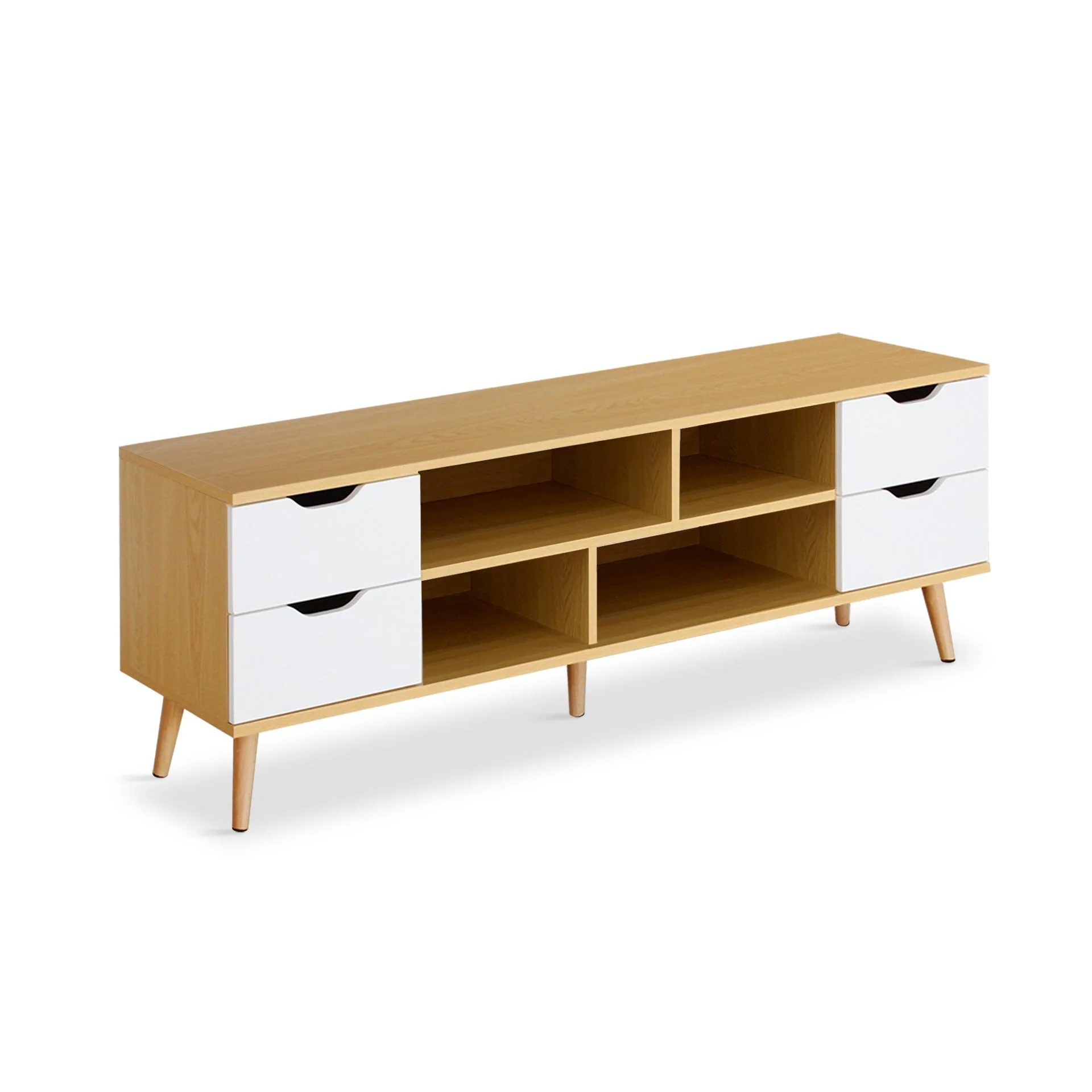 Lucille 1.4M Entertainment Unit - Maple + White - Image 2