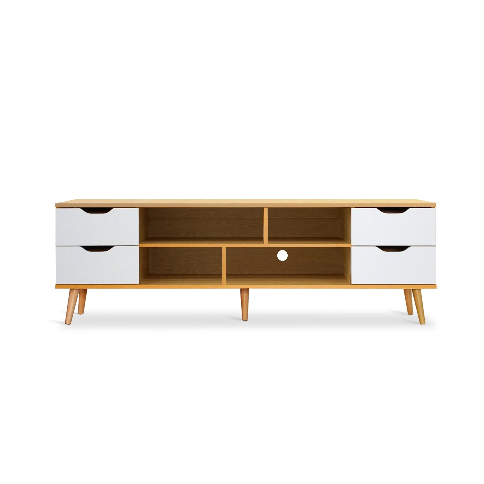 Lucille 1.4M Entertainment Unit - Maple + White - Image 4