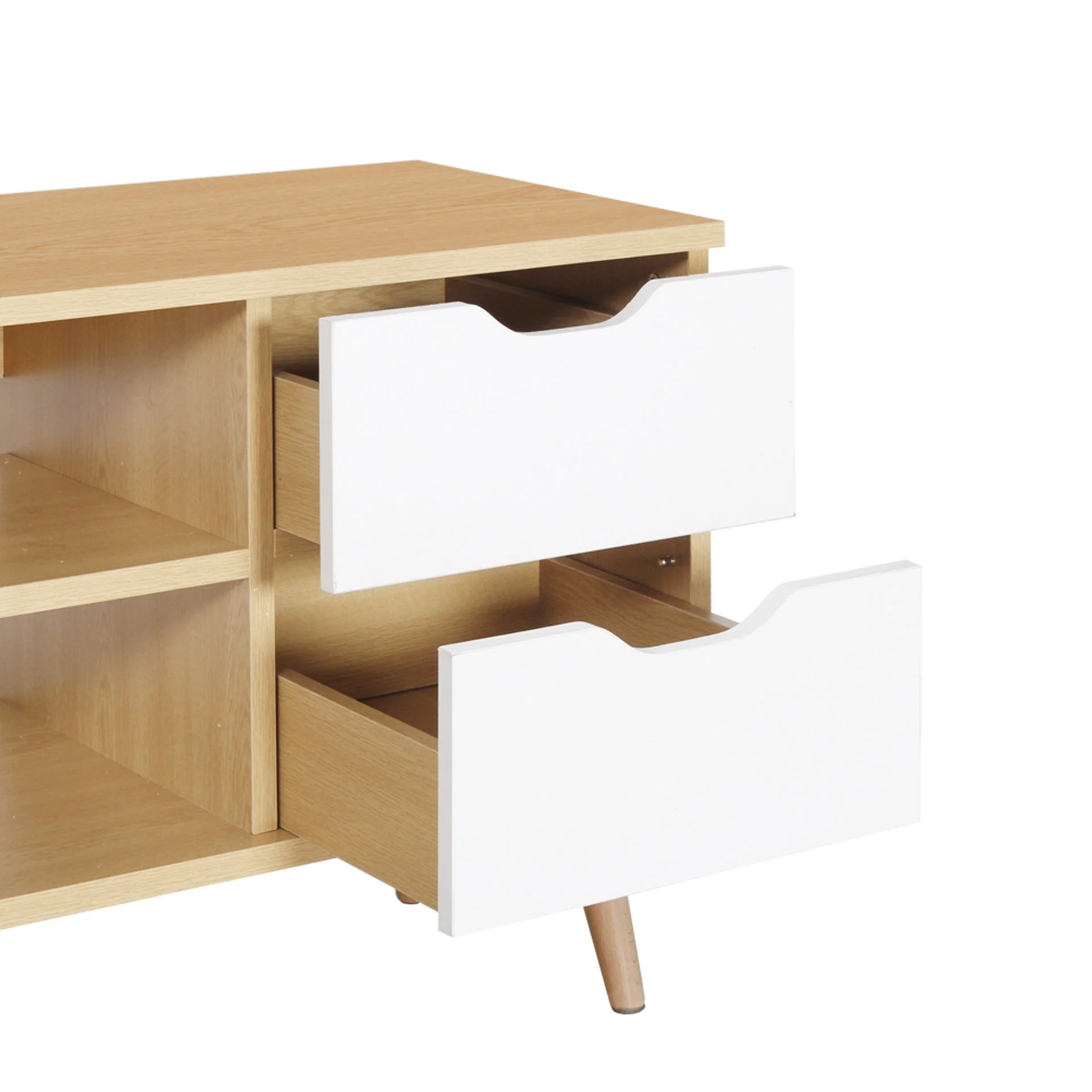 Lucille 1.4M Entertainment Unit - Maple + White - Image 5