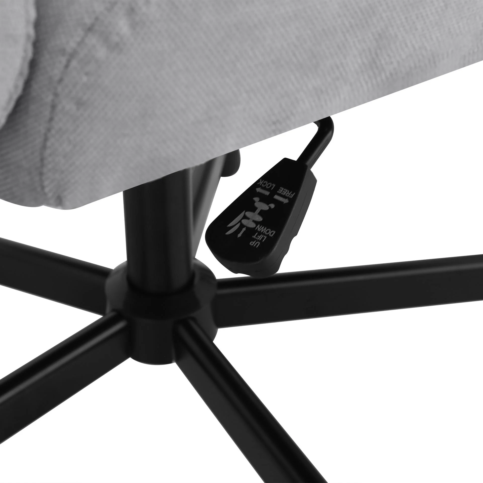 Lukas Cross Legged Office Chair - Light Grey - Image 8