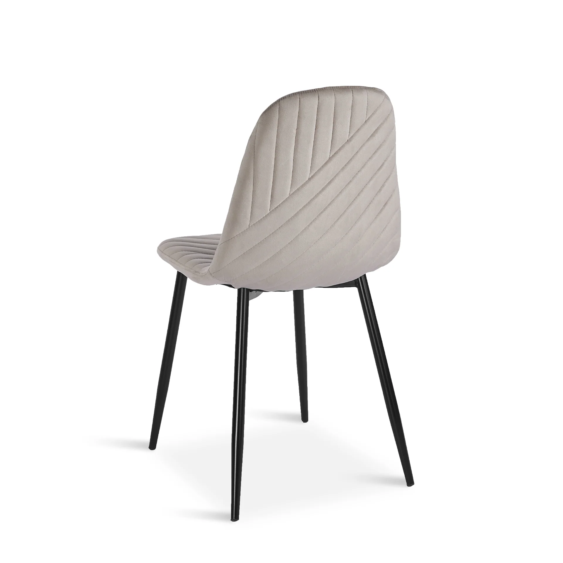 Lume Velvet Dining Chair - Set Of 4 - Light Khaki - Image 11
