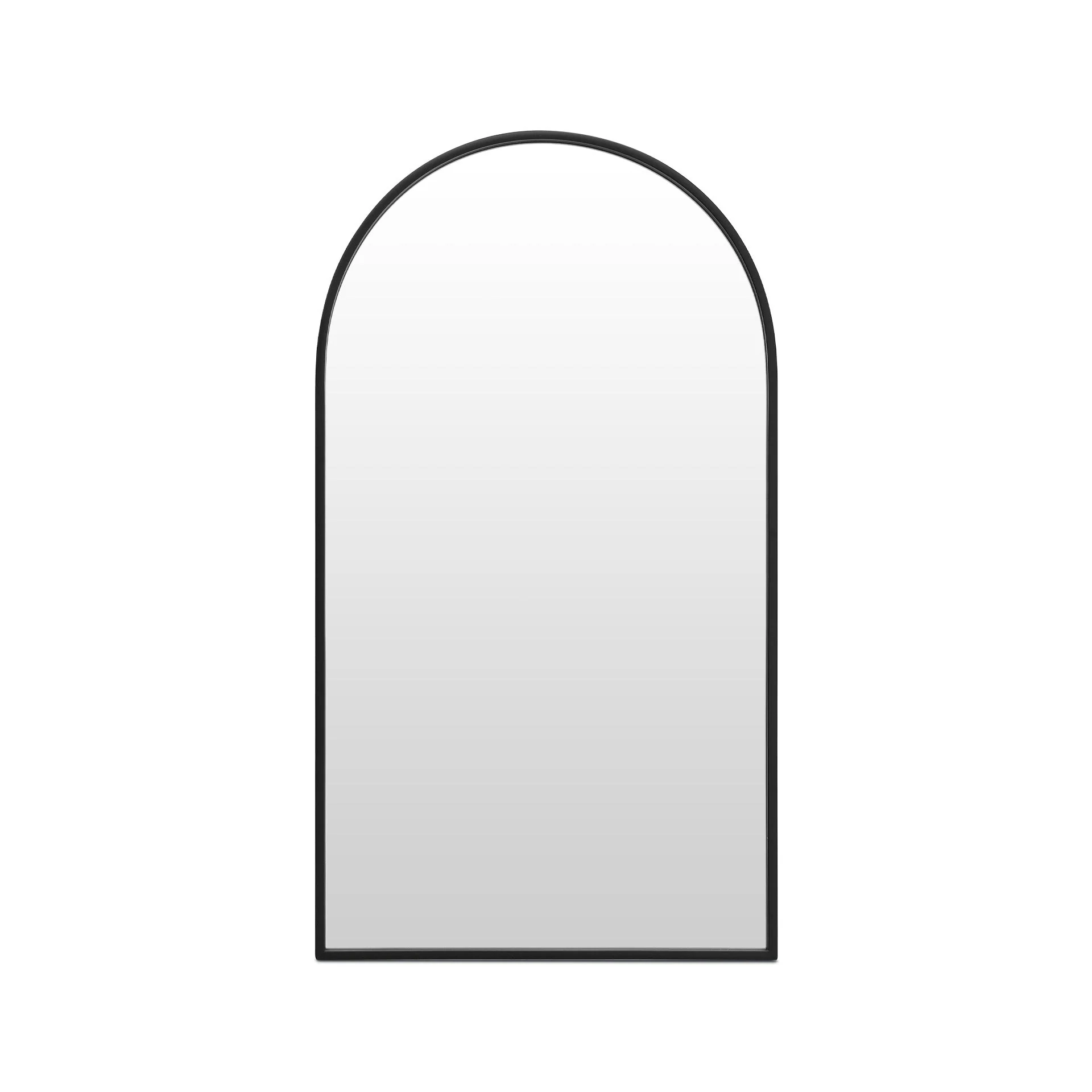 Luna Arched Metal Wall Mirror - Black - Image 8