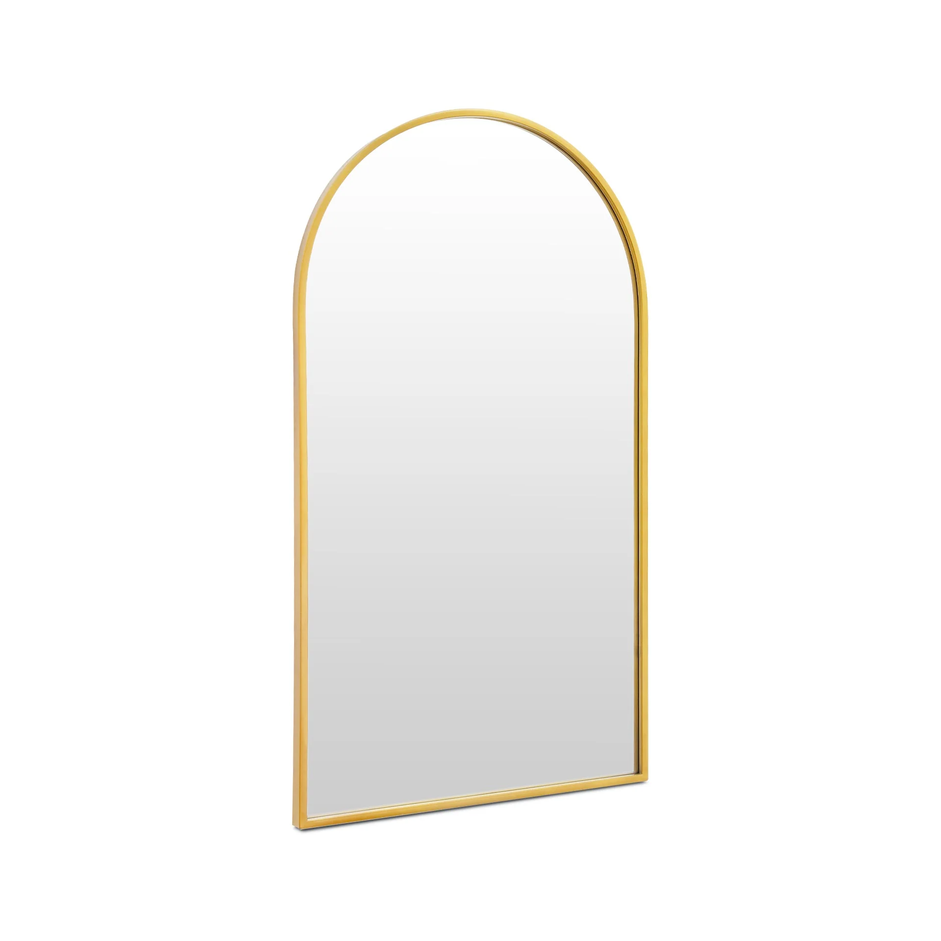 Luna Arched Metal Wall Mirror - Gold - Image 5