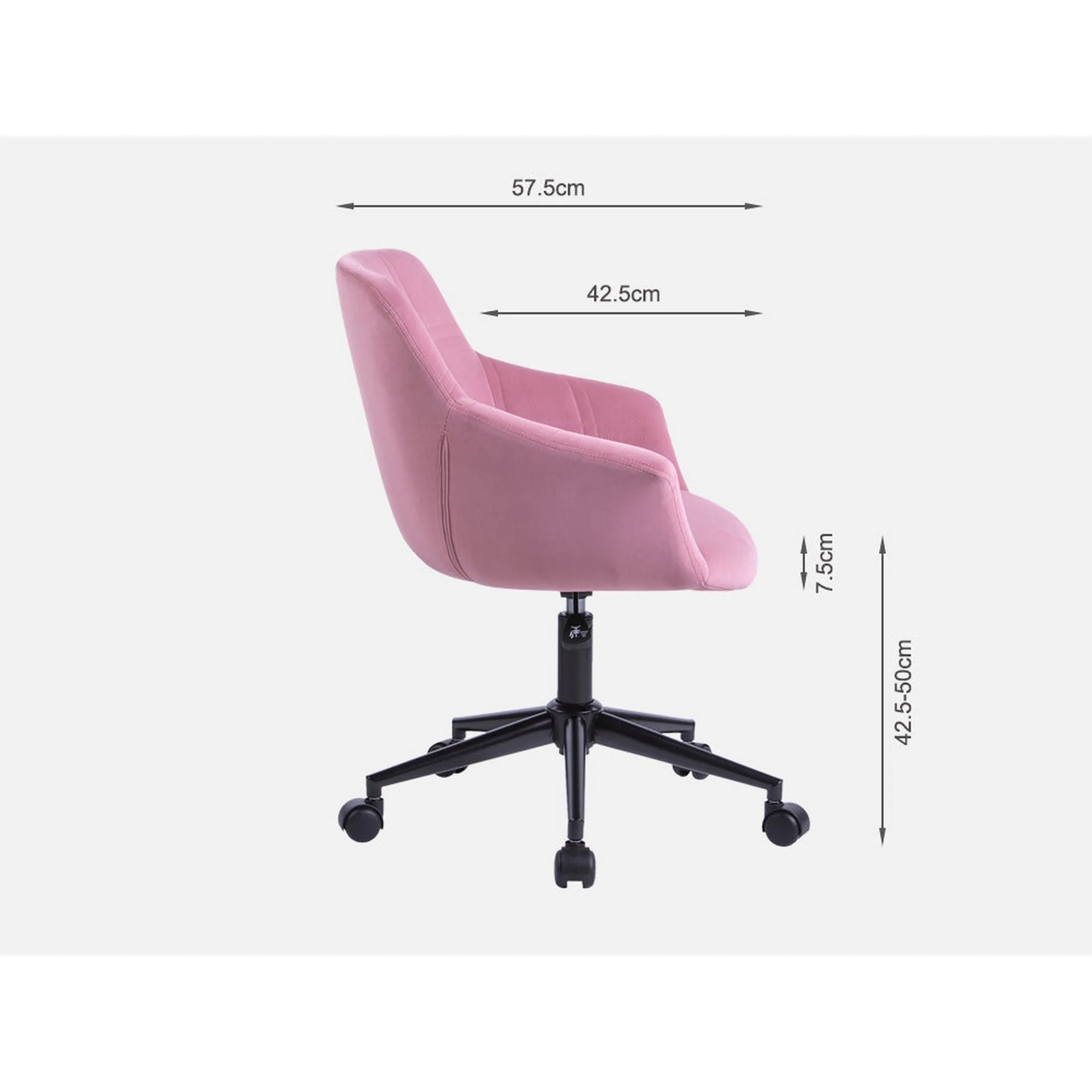 LUNA Office Chair - PINK - Image 5
