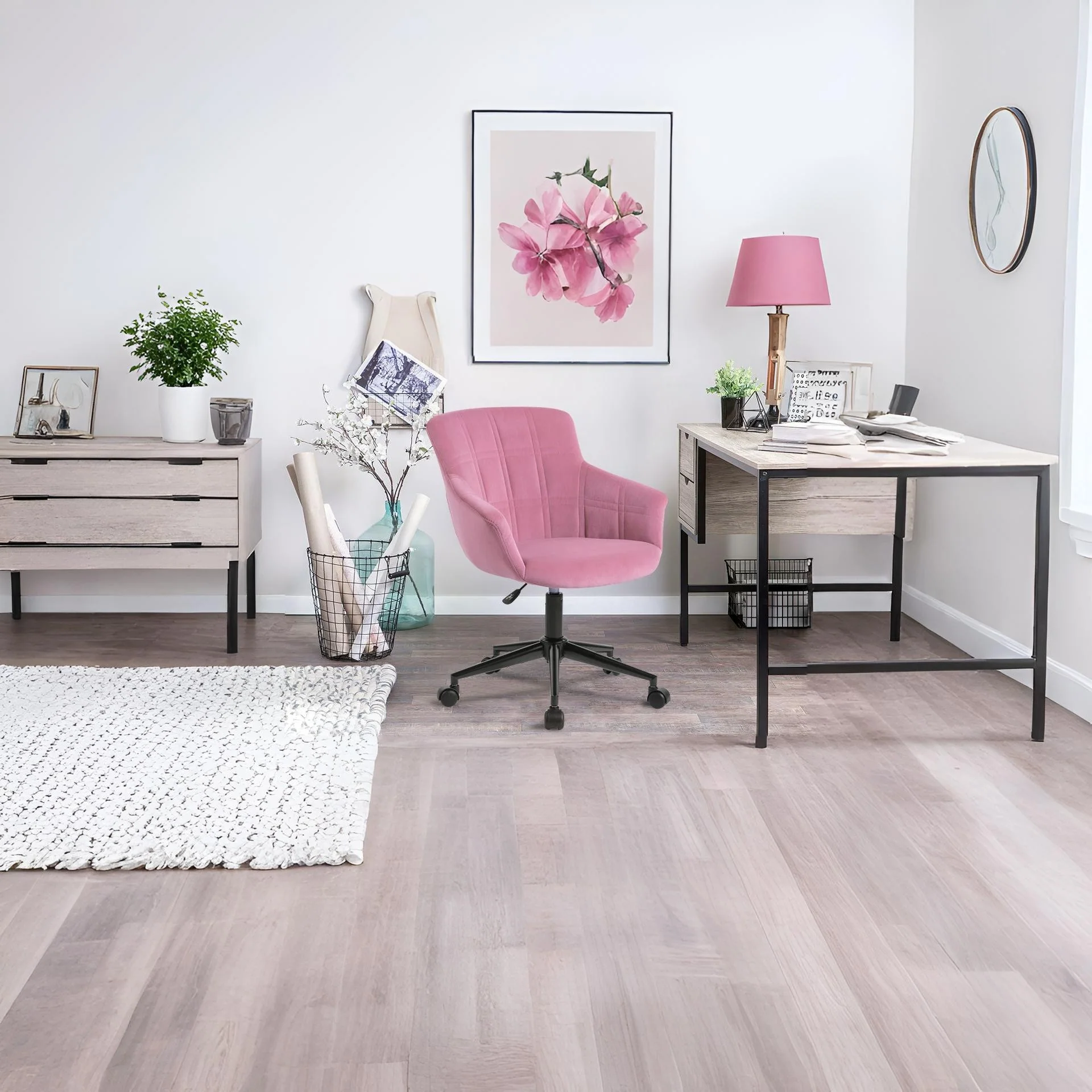 LUNA Office Chair - PINK - Image 8