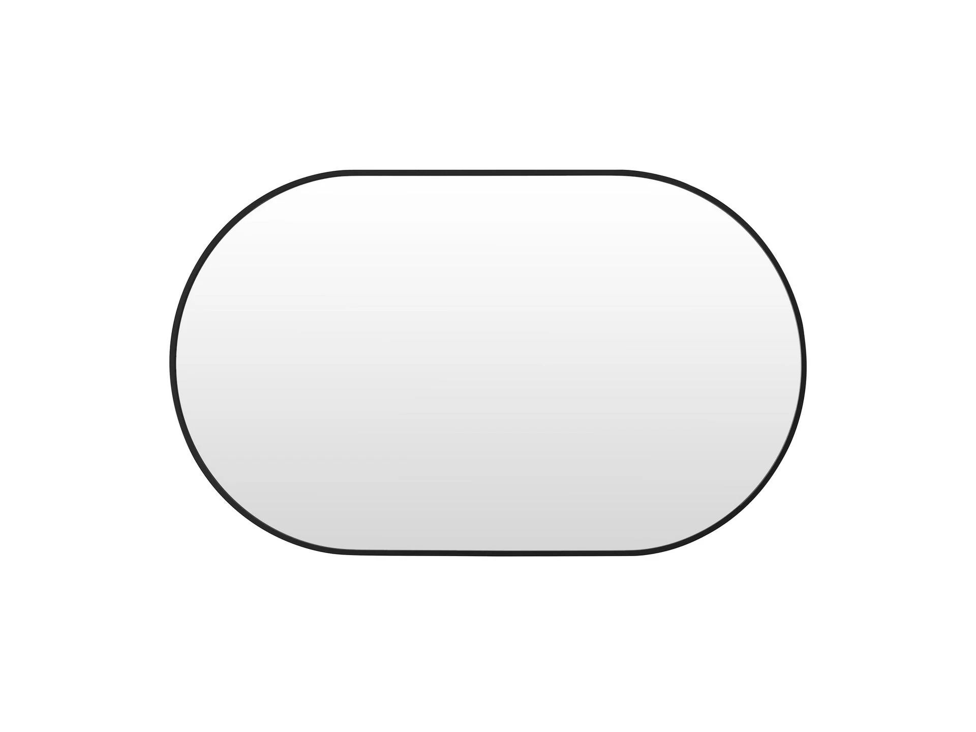 Luna Oval Metal Framed Wall Mirror - Black - Image 10